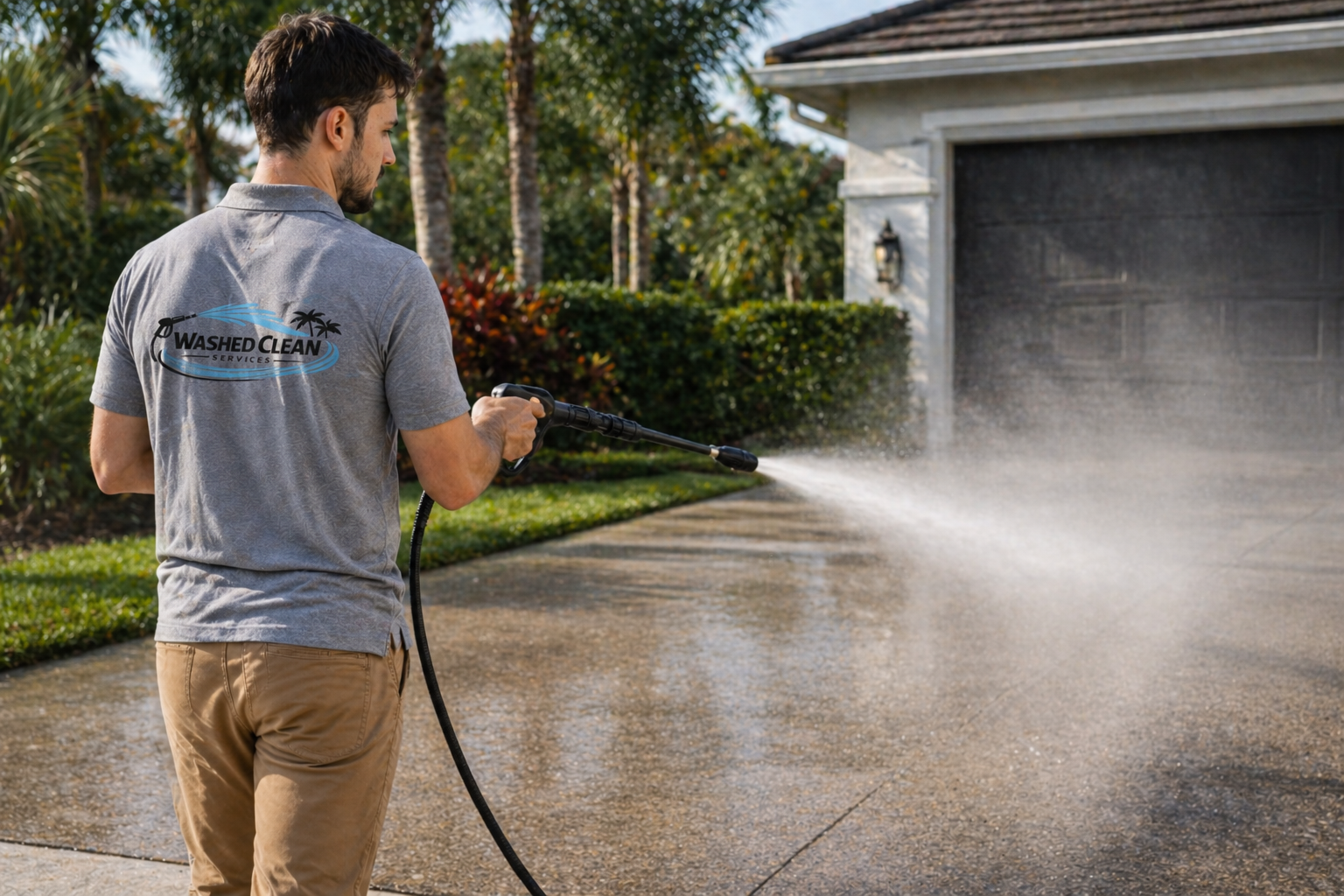 Pressure washing by Washed Clean Services