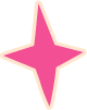 Pink star-shaped graphic with a pointy design.