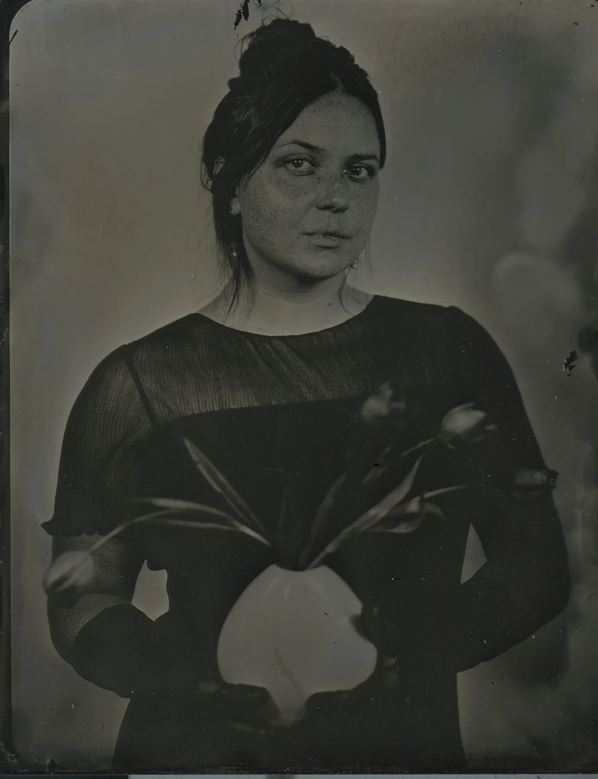 tintype portrait at Chicago studio