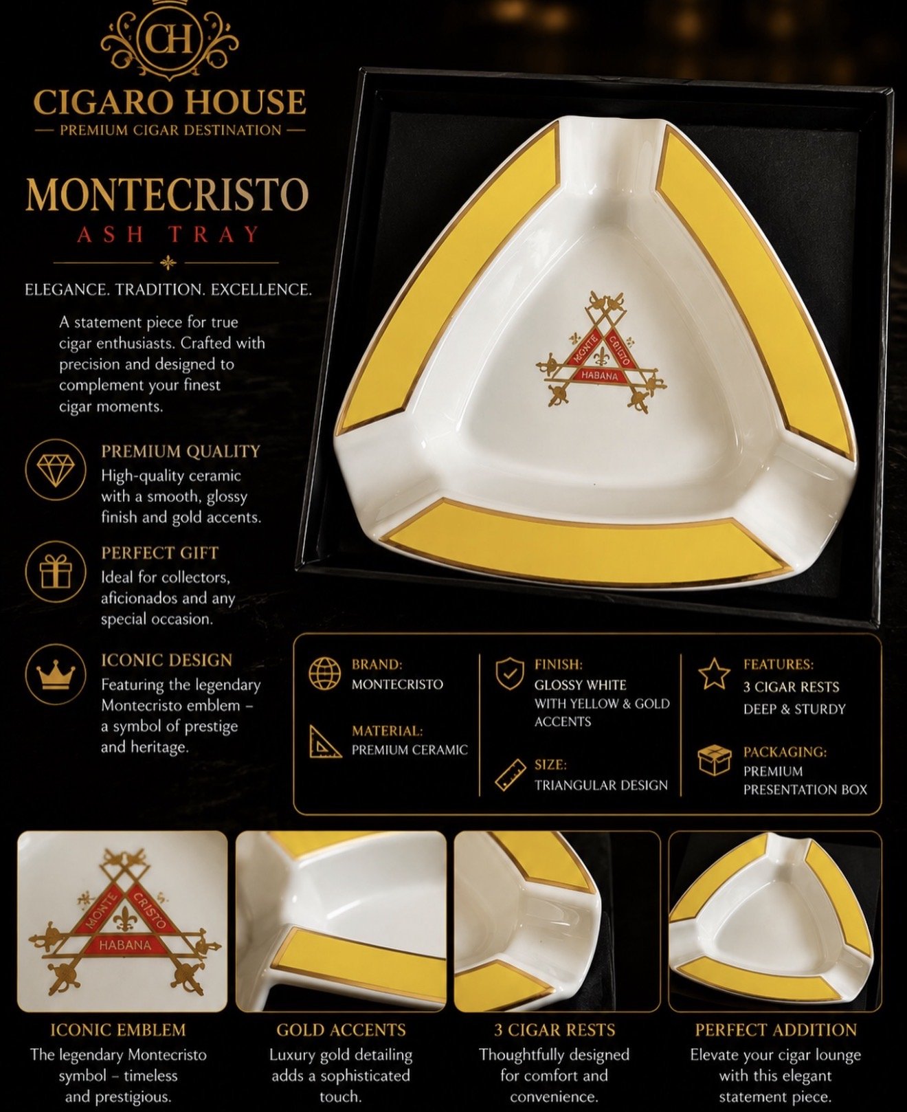 MONTECRISTO Ash Tray