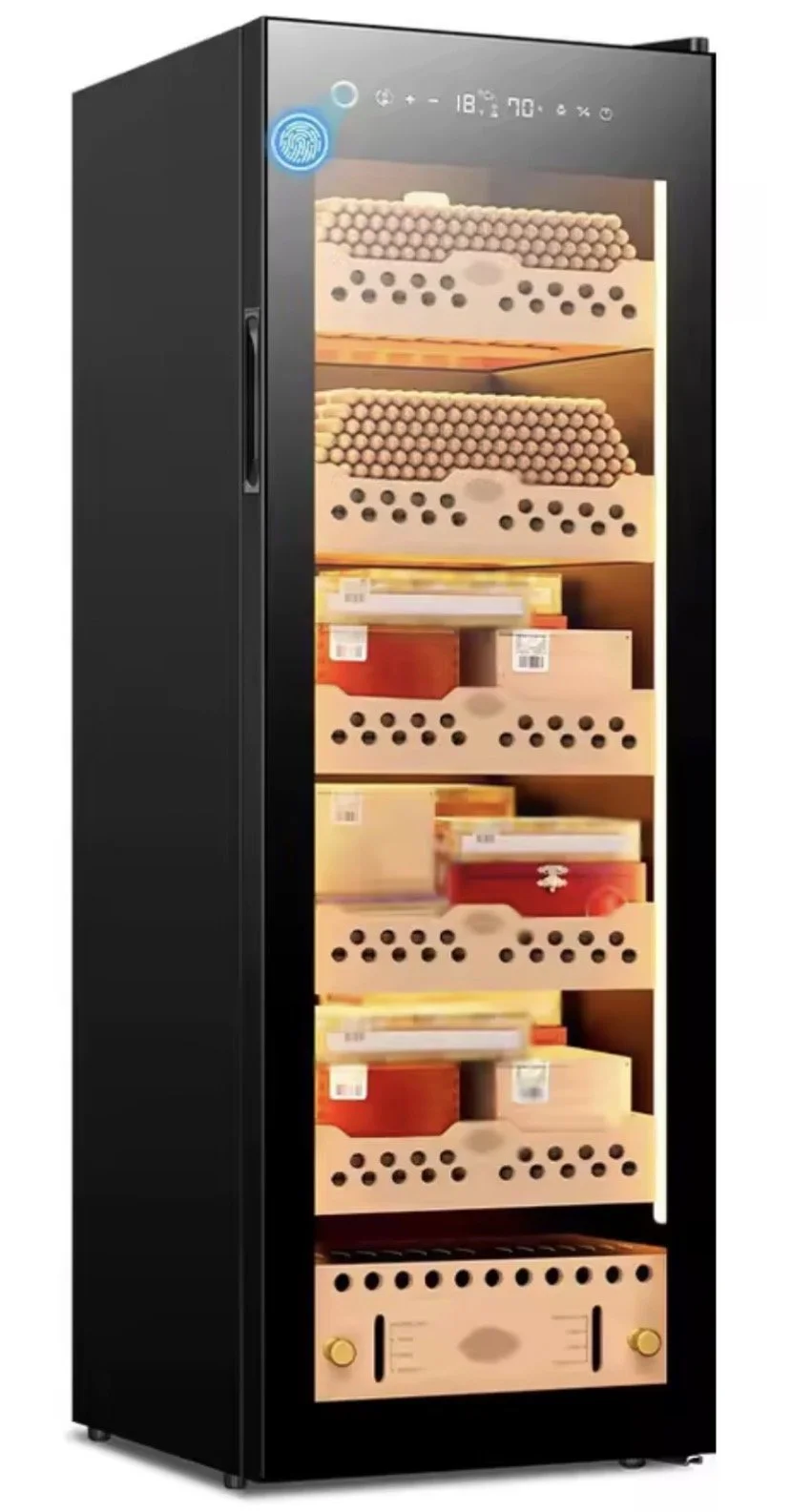 138C CIGARO 138L Constant Temperature and Humidity Compressor Air-cooled Cigar Humidor Cabinet with WIFI