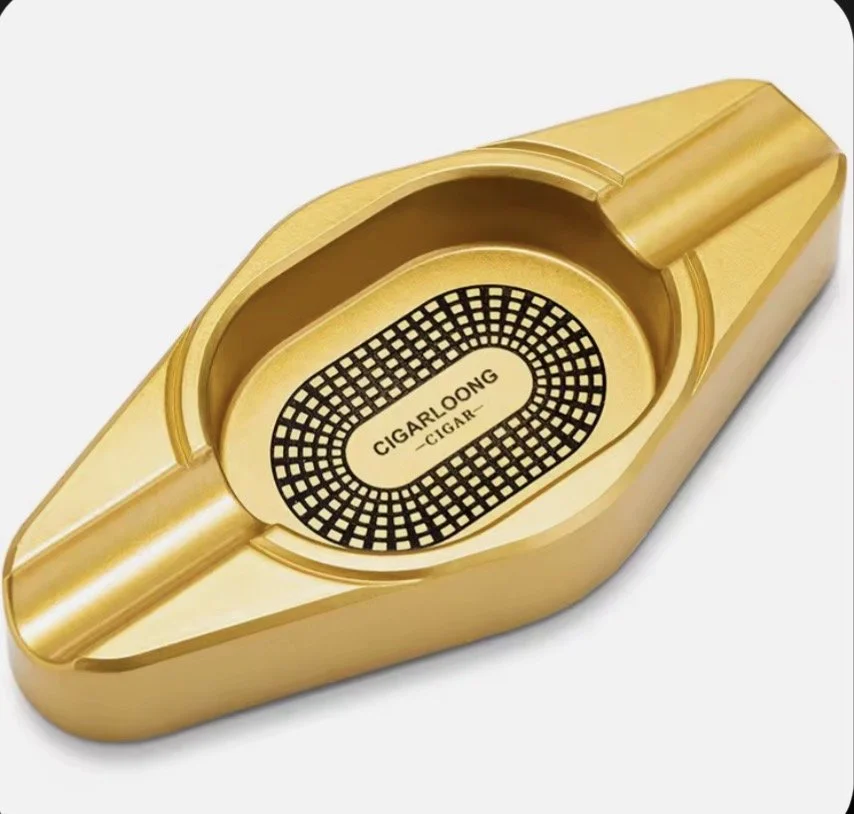 CIGARO Beautiful Appearance for Home and Office Cigar Ashtray, Large Calibre 2 Slot Resin Cigar Ashtray