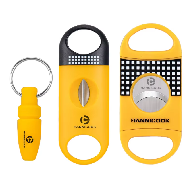Cigar Clipper Stainless Steel V-Cut and Straight Cut Cutter, Sharp Blade Cigar Scissor Tool for Smoking Accessories