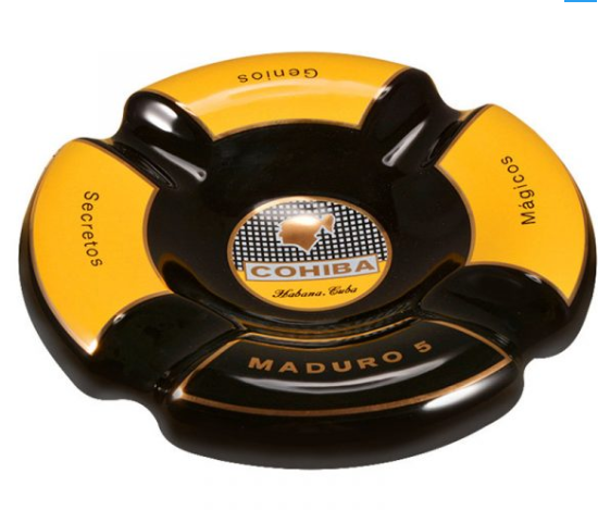 Cohiba Maduro 5 Ashtray – Black & Yellow