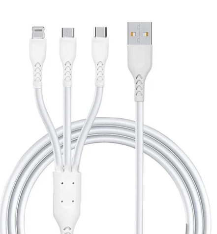 Universal 3 in 1 Multi USB Type C Charger Charging Cable Cord For iPhone/Samsung