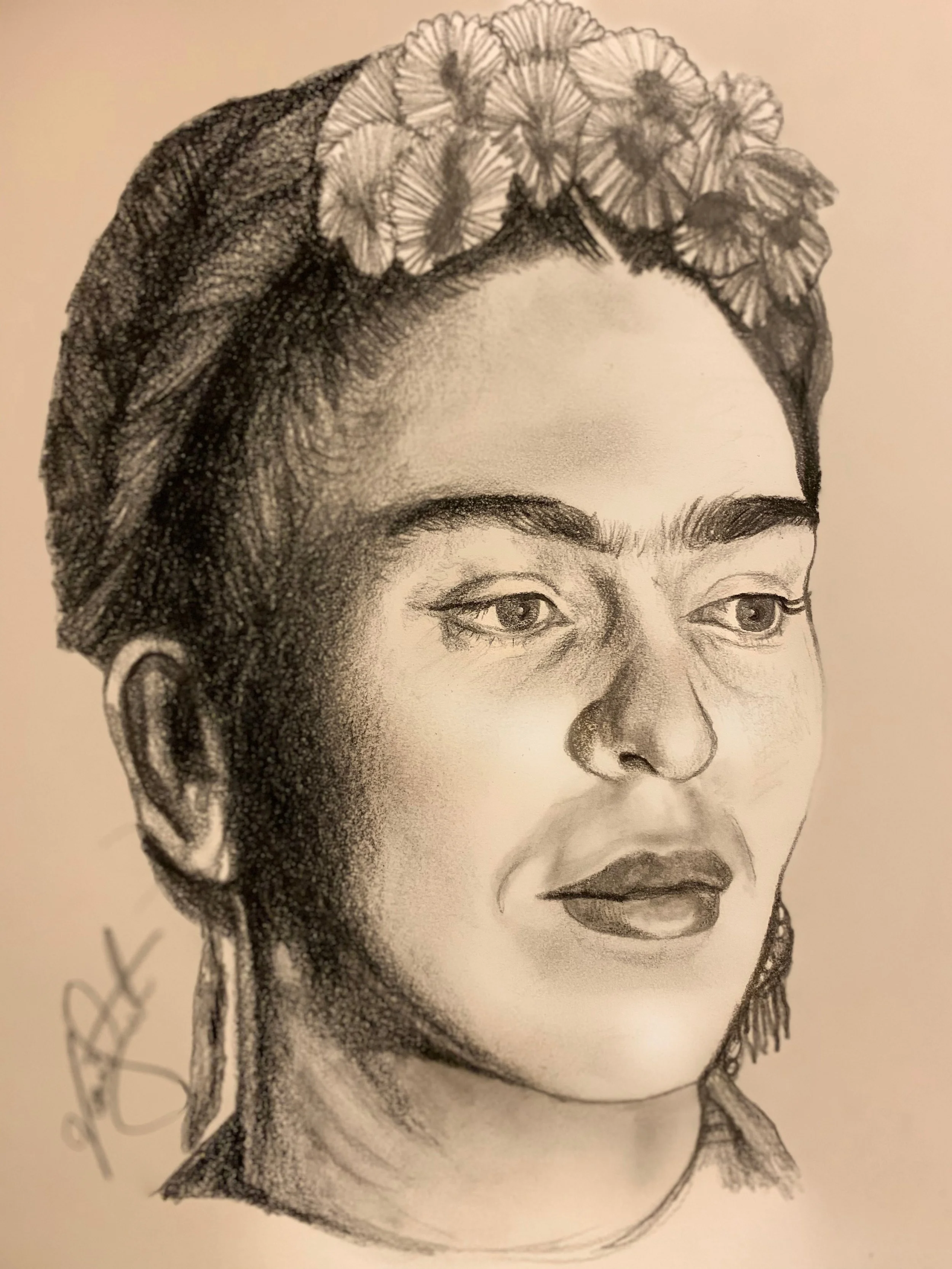 My drawing of Frida Kahlo