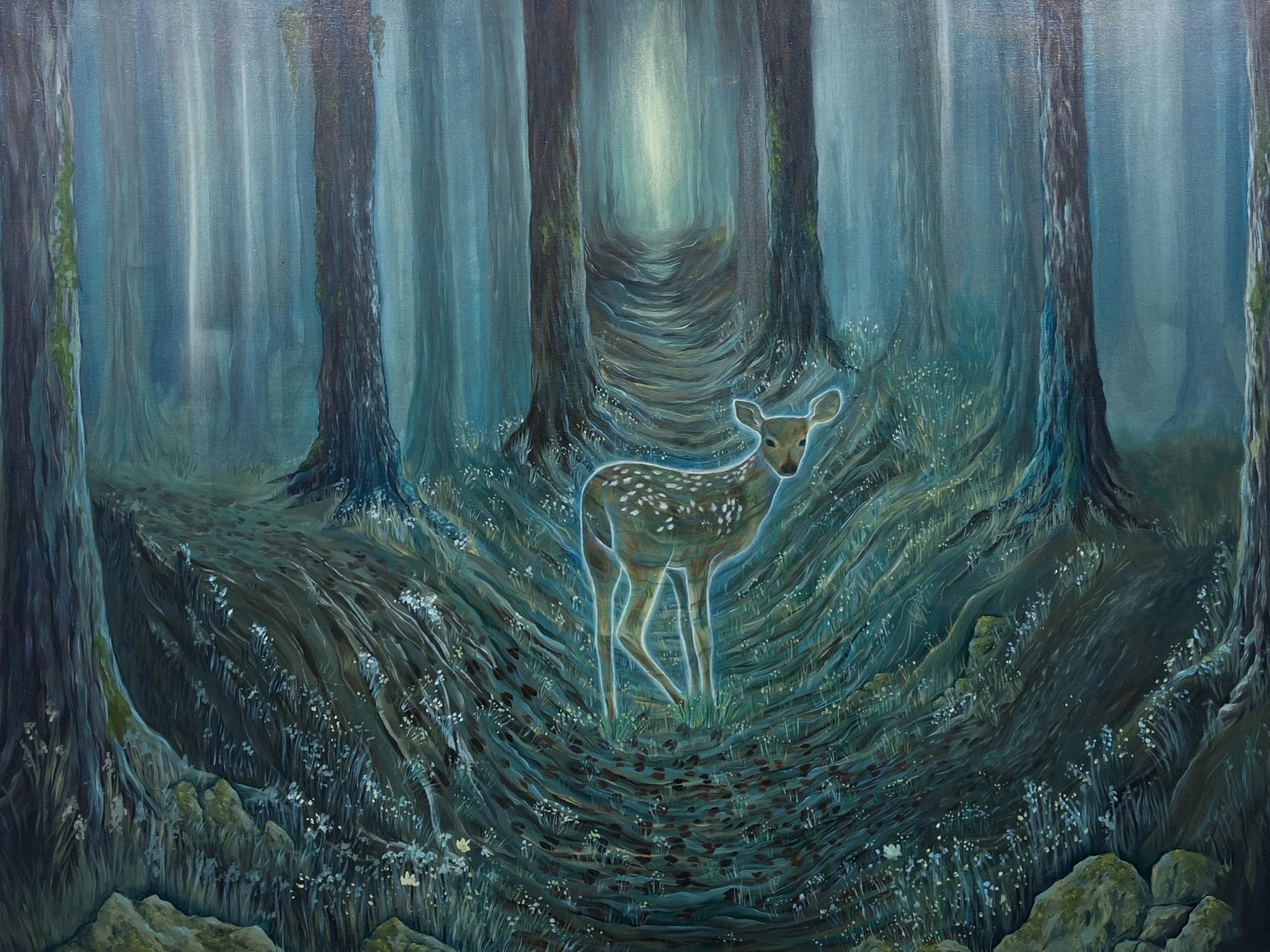 Nature's Everlasting Gates: Solace, 2025. 36x48 in, Oil on canvas