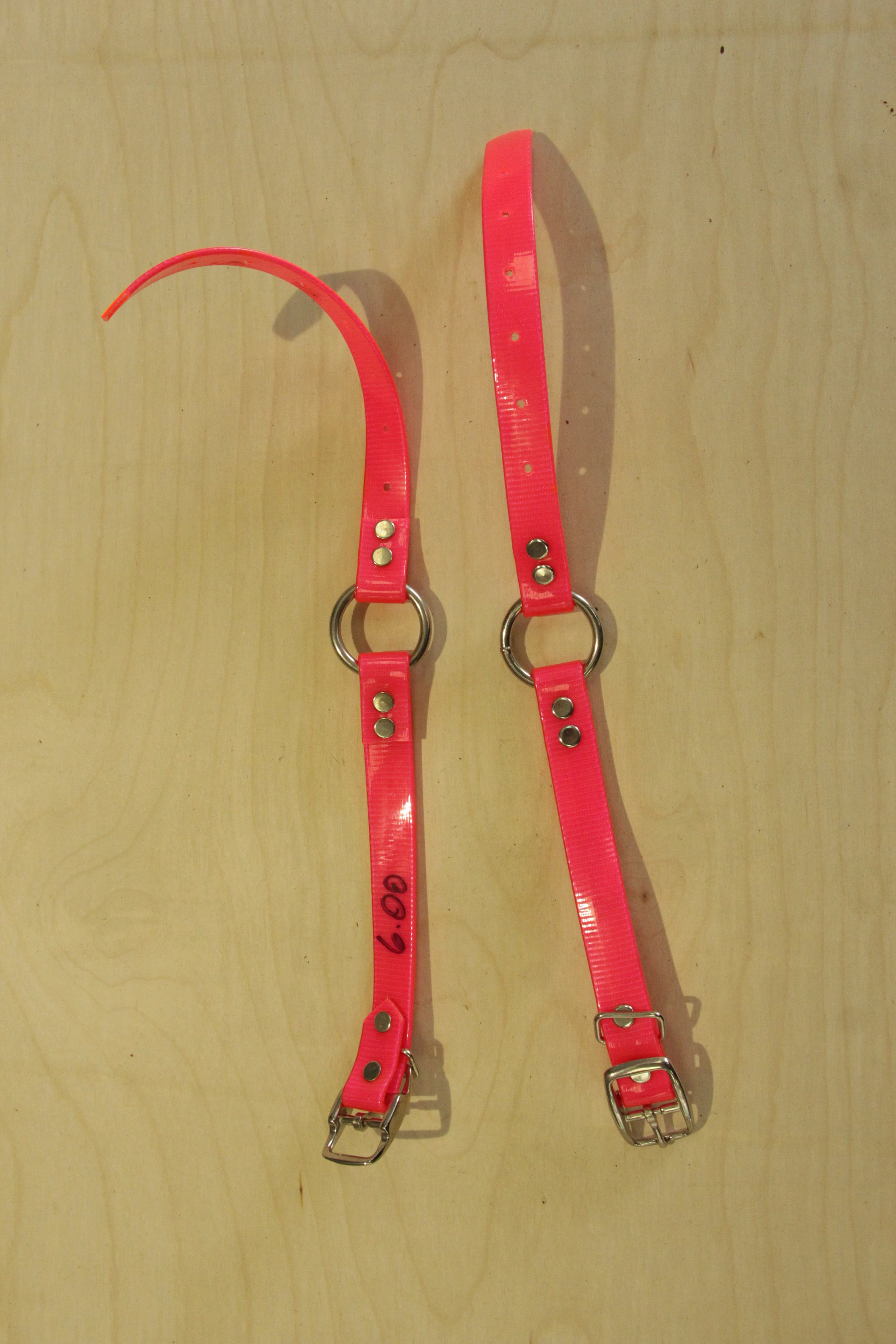Overstock Pink 3/4" biothane Collar 18"
