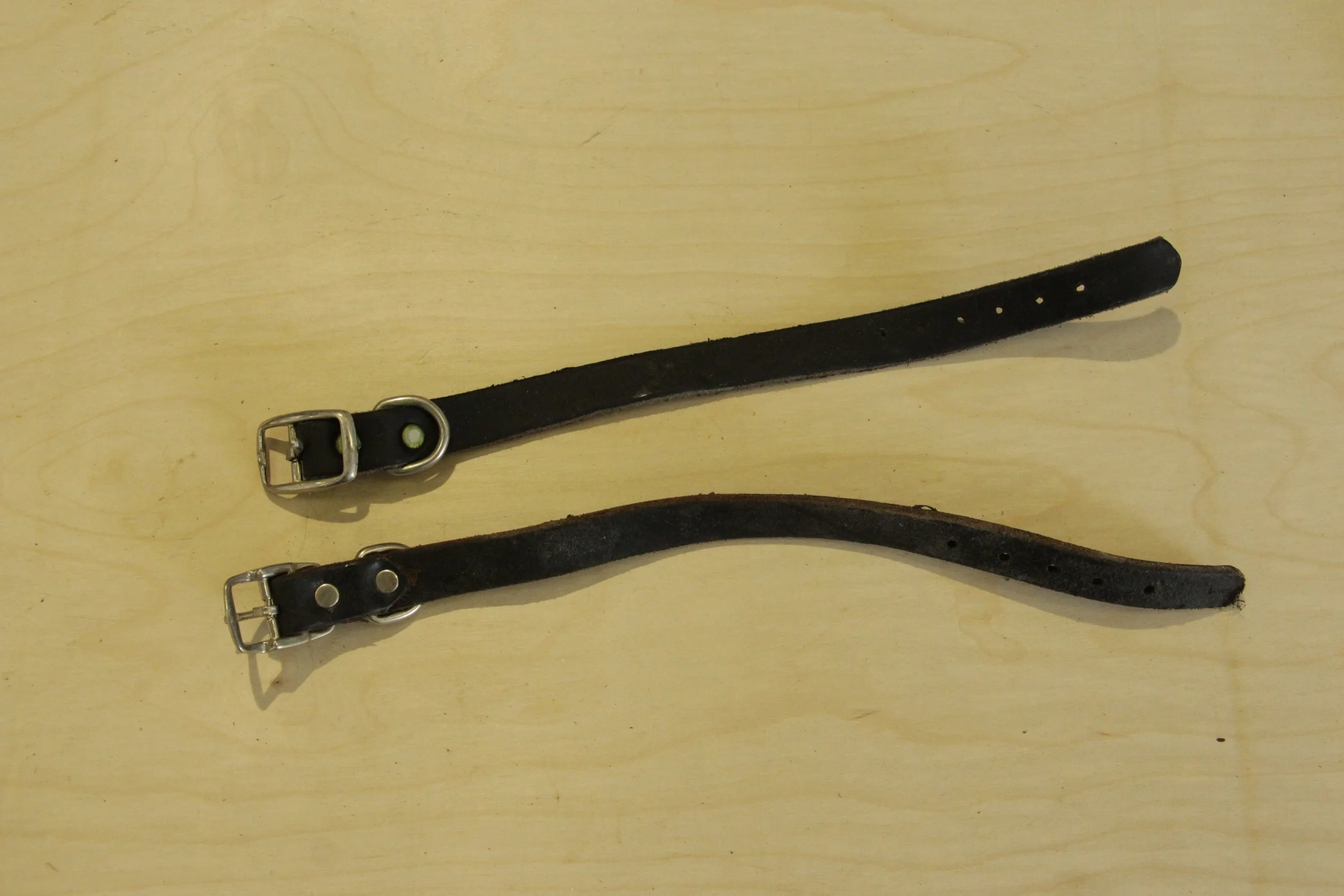 Overstock 3/4" Black Leather 16"
