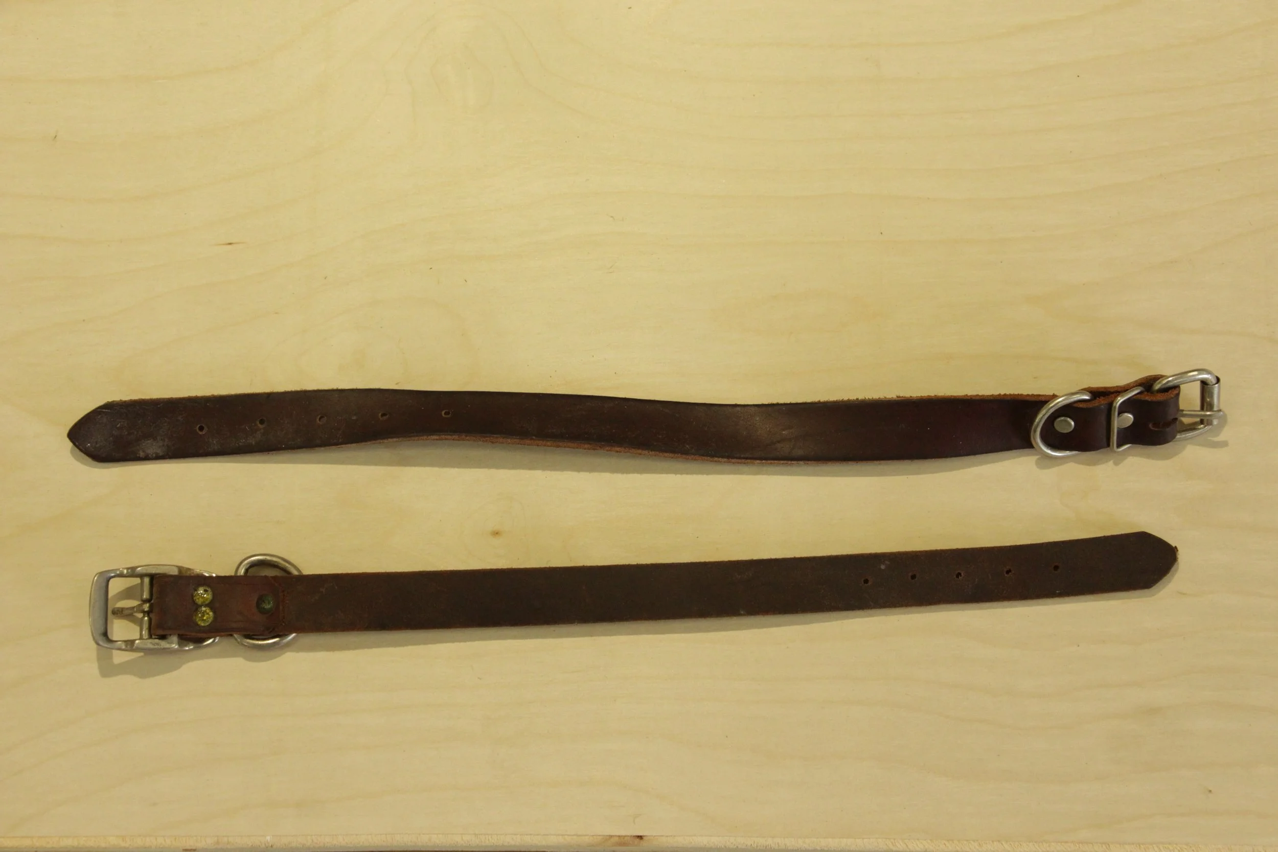 Overstock Brown Leather 1" Collar