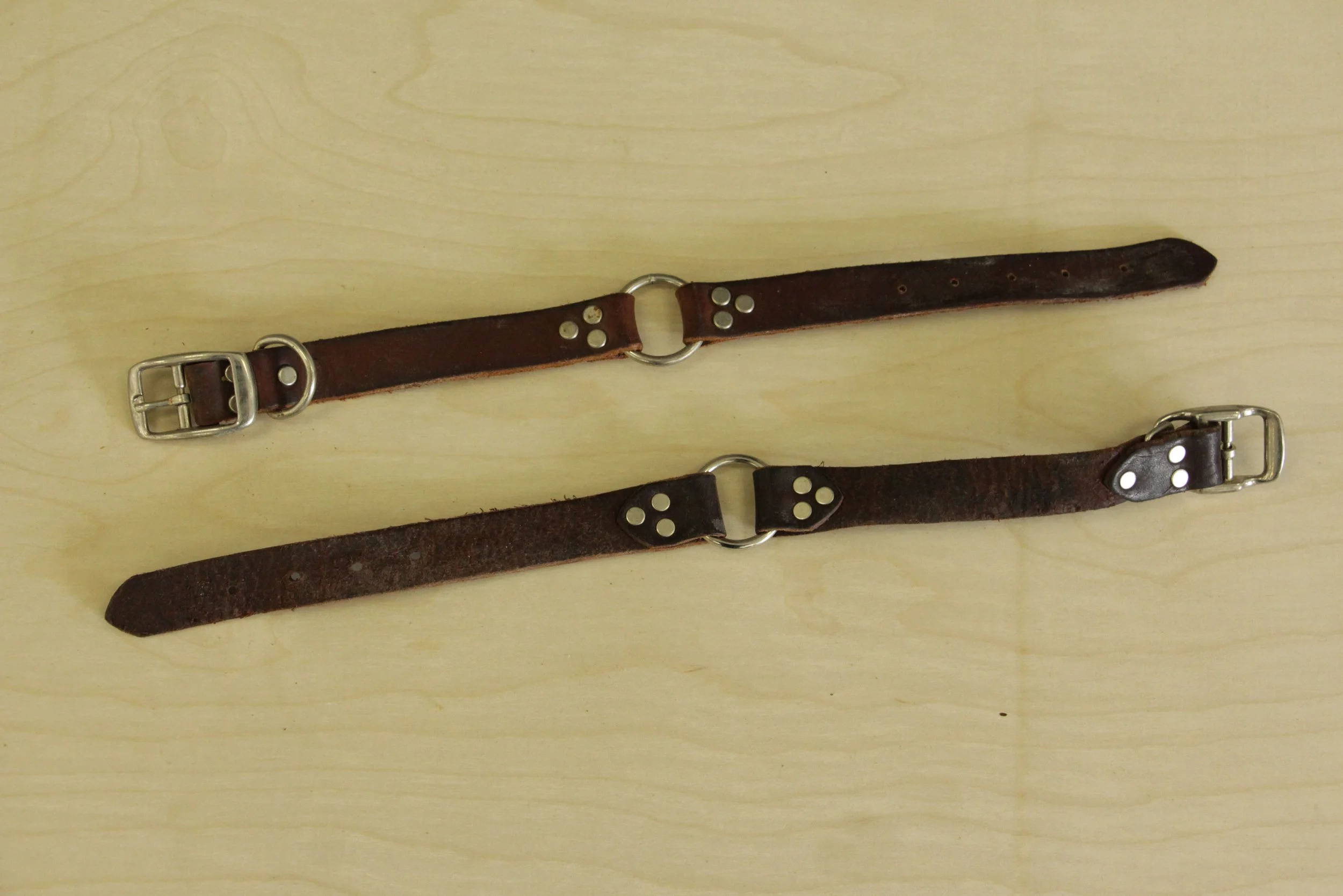 Overstock Brown Leather 1" collar