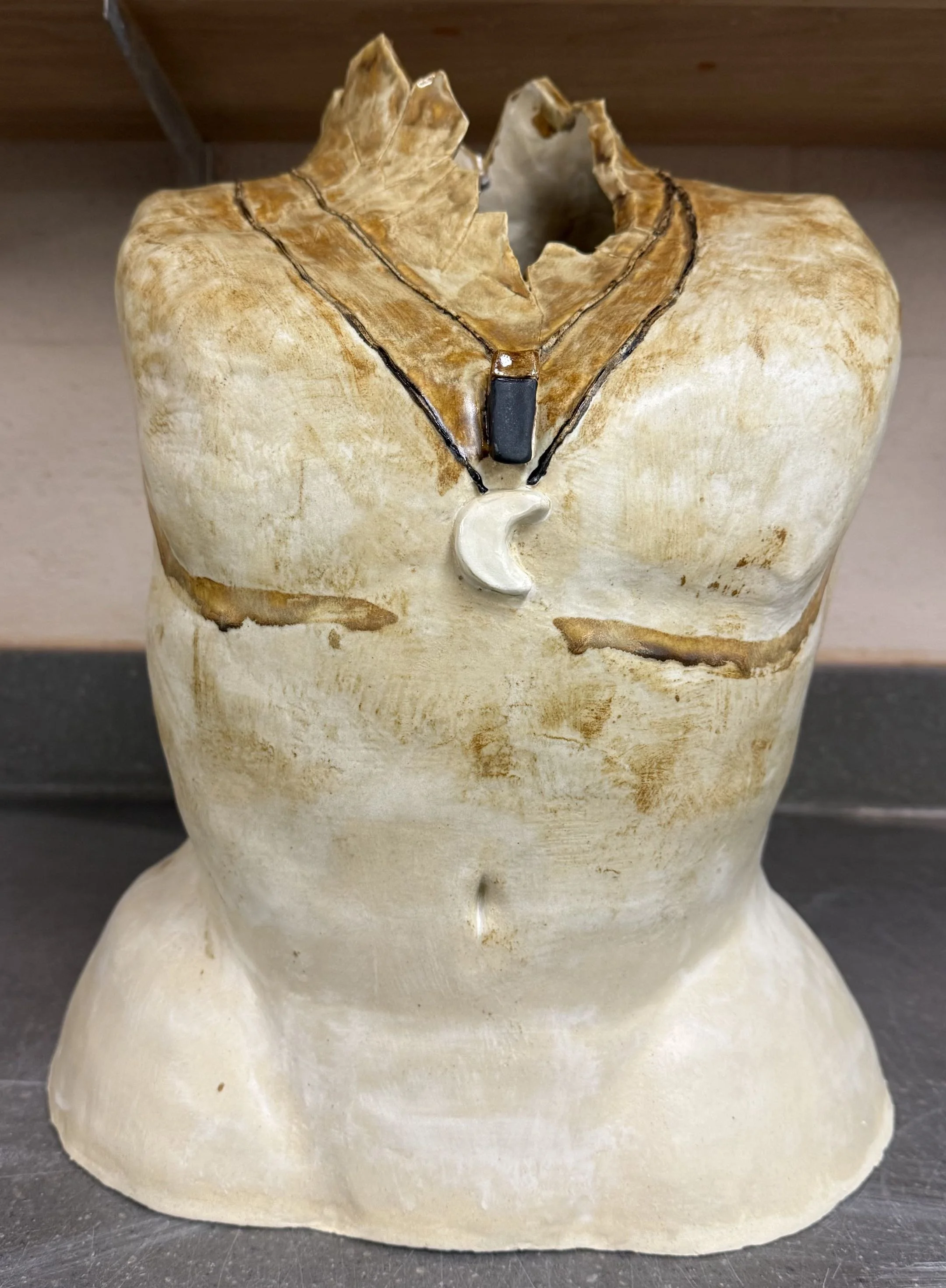 As I Am, 2025, stoneware and glaze, 15" x 10" x 9"