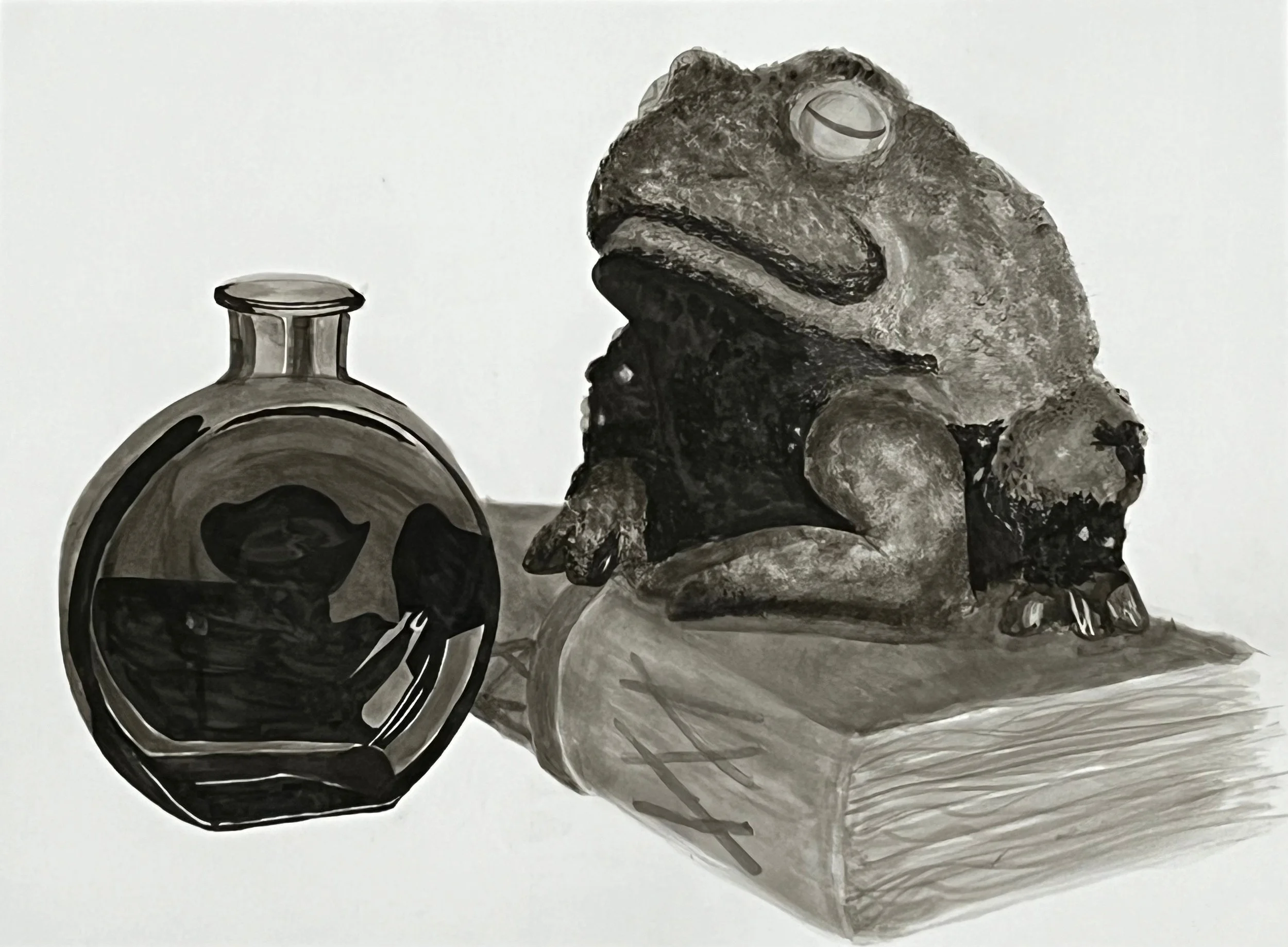Keeper of Small Secrets, 2024, India Ink on bristol paper, 24" x 18"