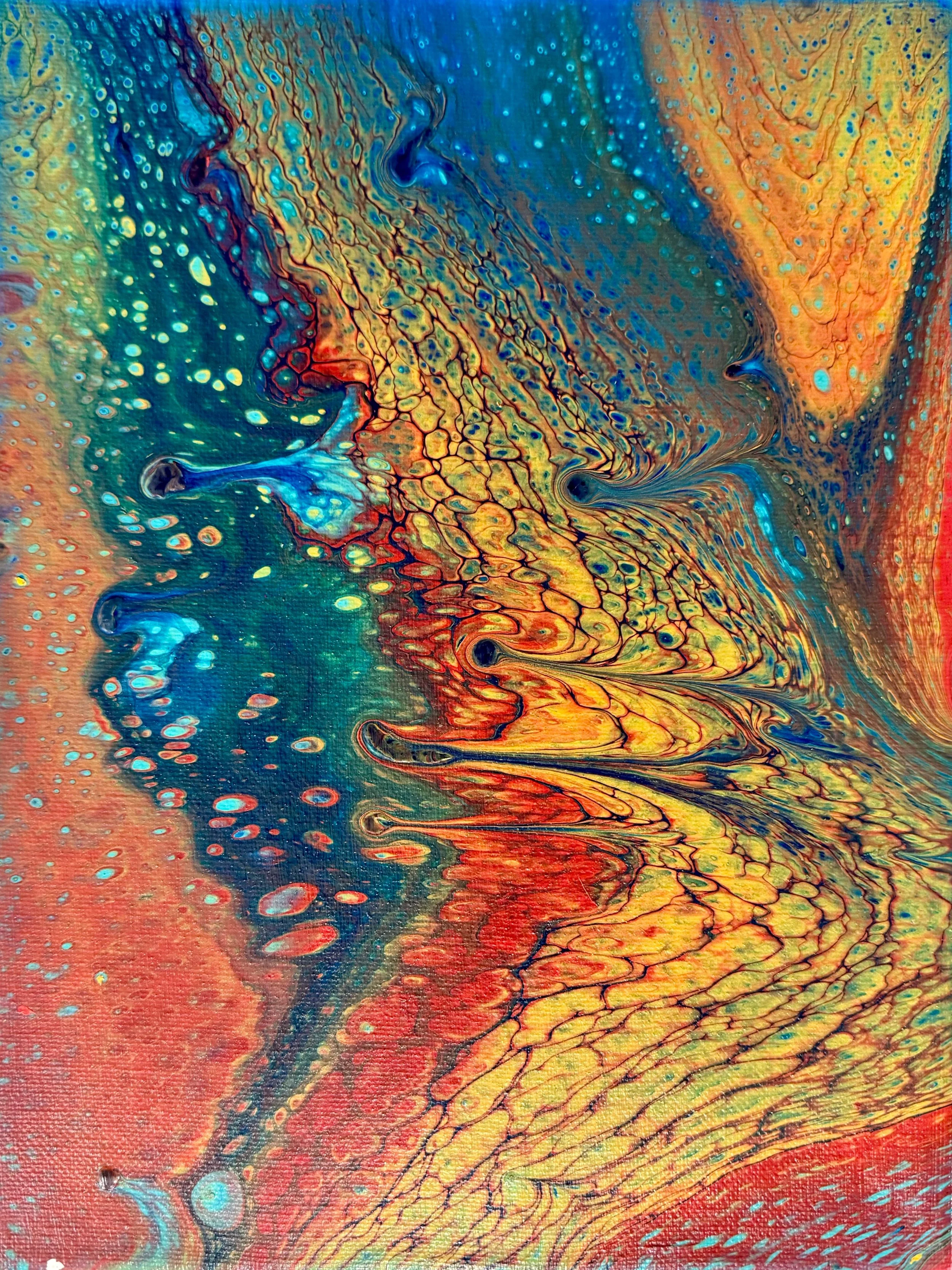 Forecast: Heat Front, 2023, acrylic paint on canvas, 8" x 10"