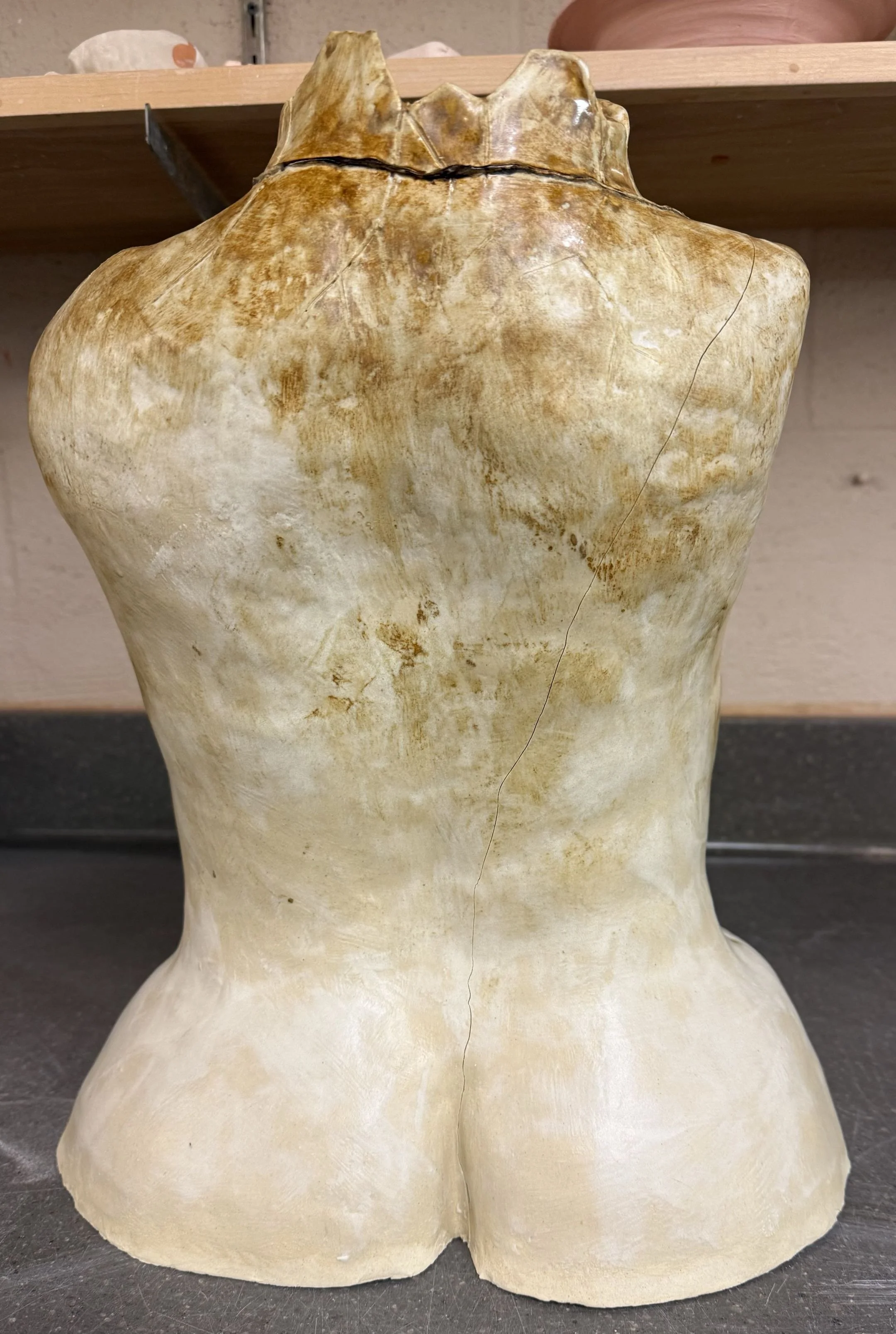 As I Am, 2025, stoneware and glaze, 15" x 10" x 9"