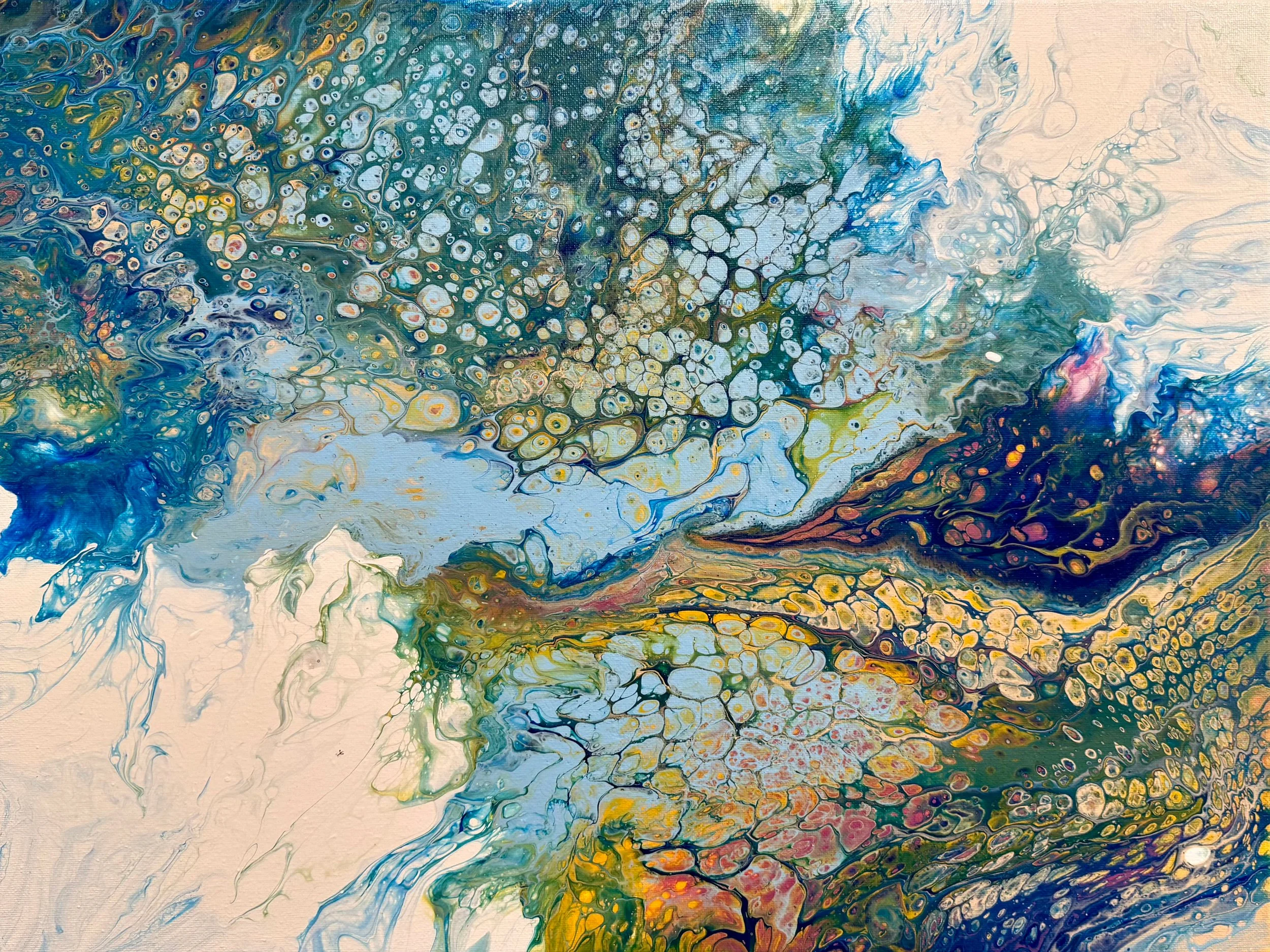 Interlace, 2023, acrylic paint on canvas, 20" x 16"
