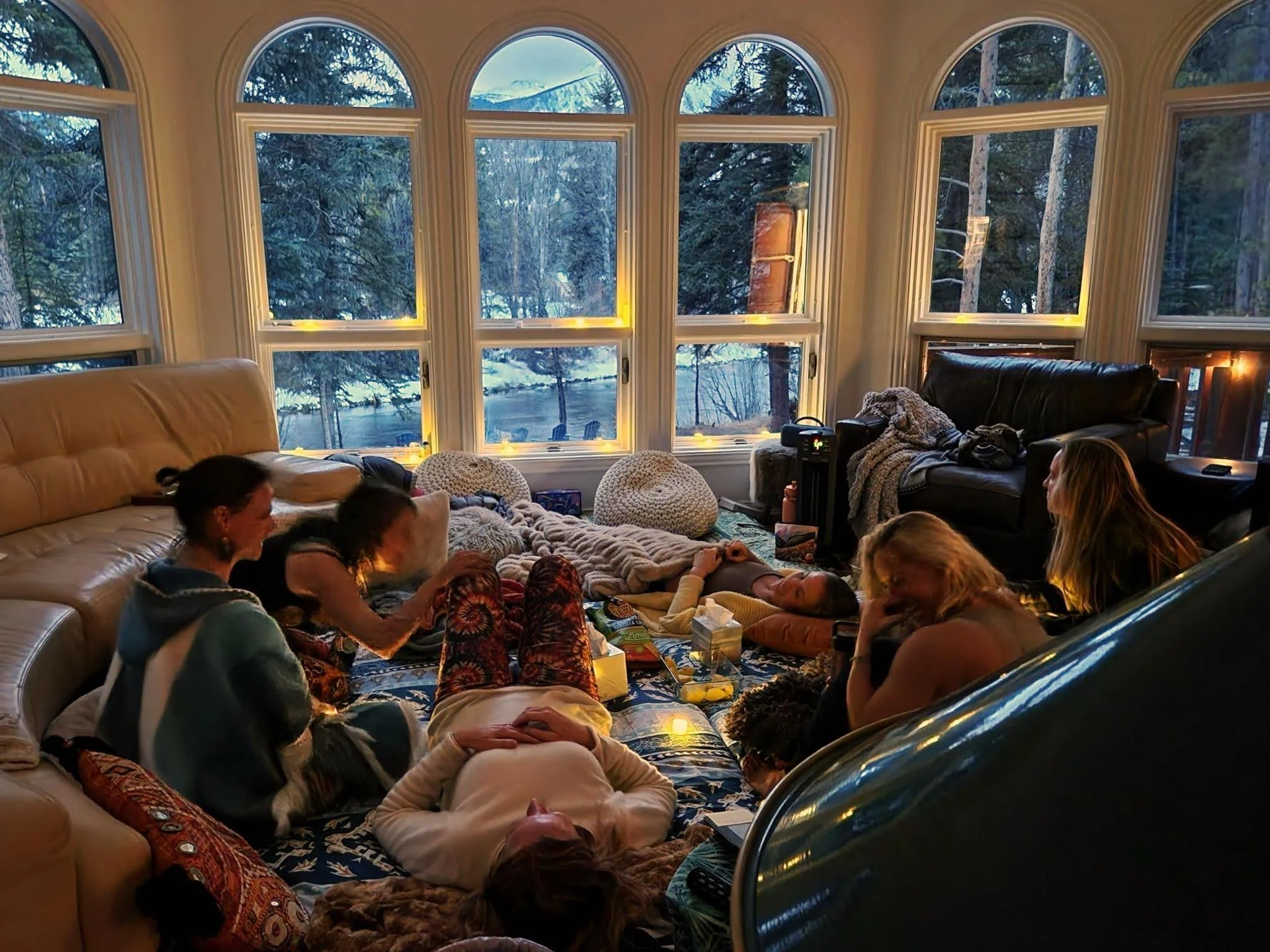Women gathered in ceremony