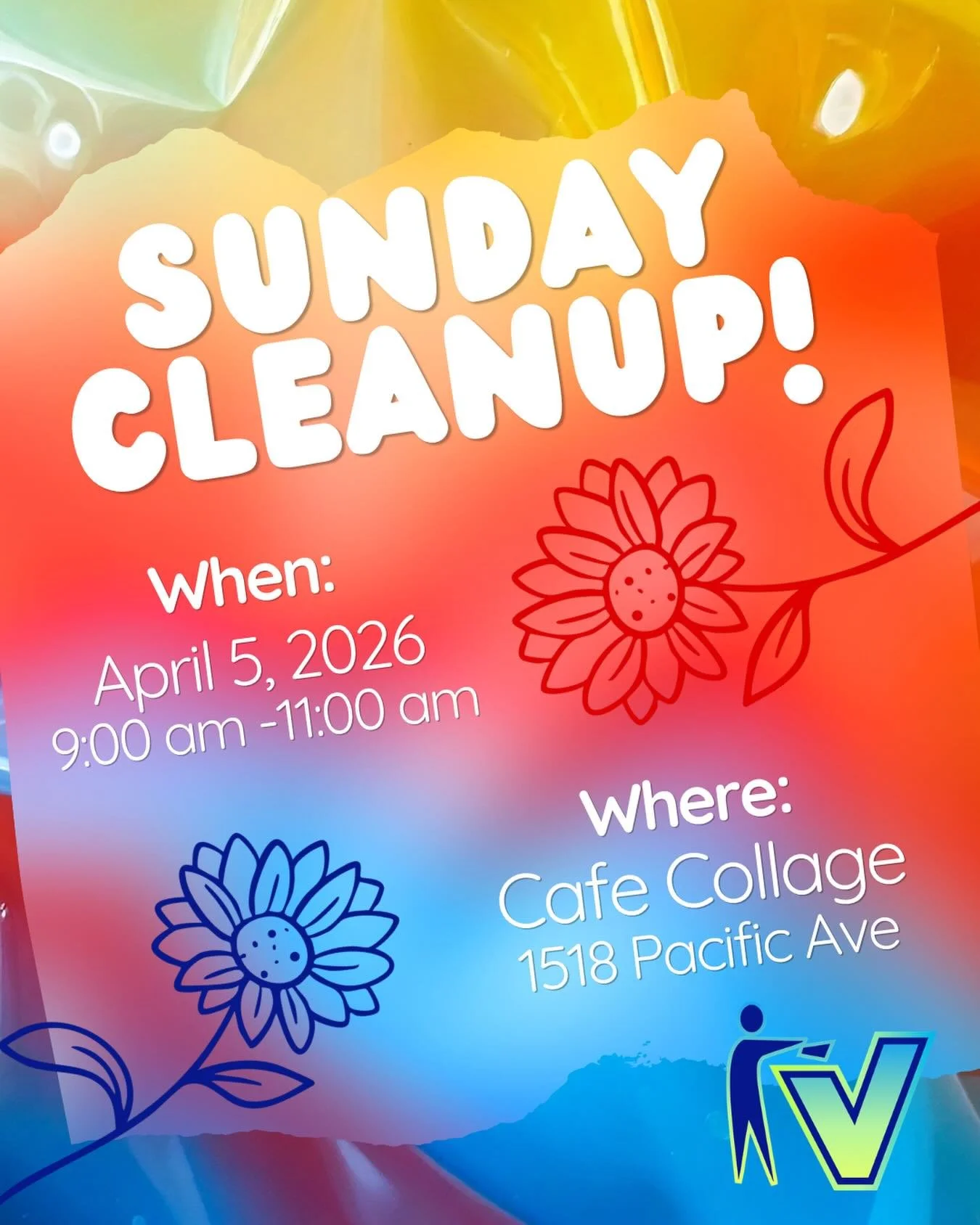 🌿✨ Nothing to do for Sunday Funday? ✨🌿

Join us for a community trash cleanup on April 5th from 9 AM &ndash; 11 AM! We&rsquo;ll meet at Caf&eacute; Collage (1518 Pacific Ave, Venice, CA) and spend the morning giving some love back to our beautiful 
