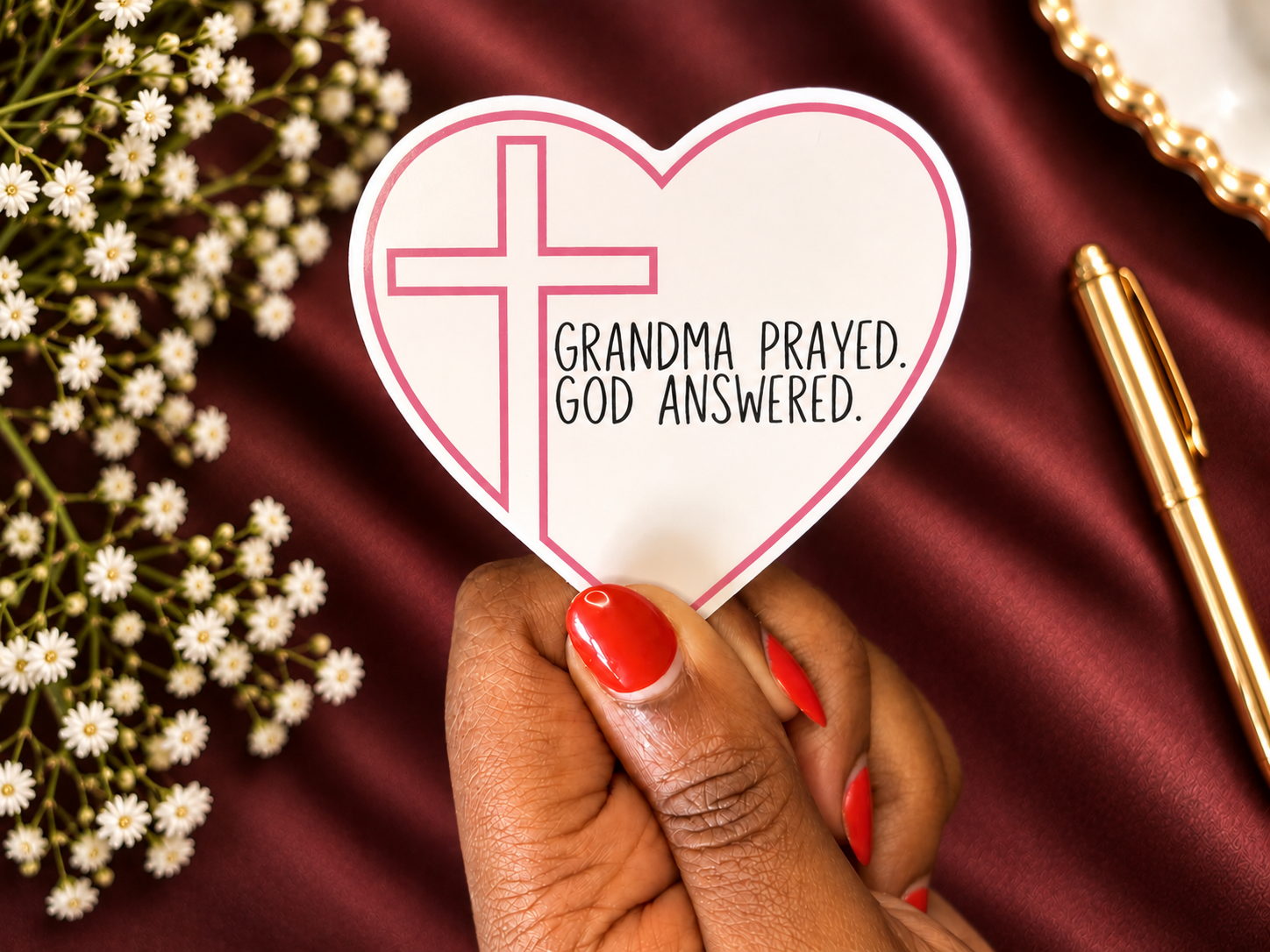 Grandma Prayed Sticker