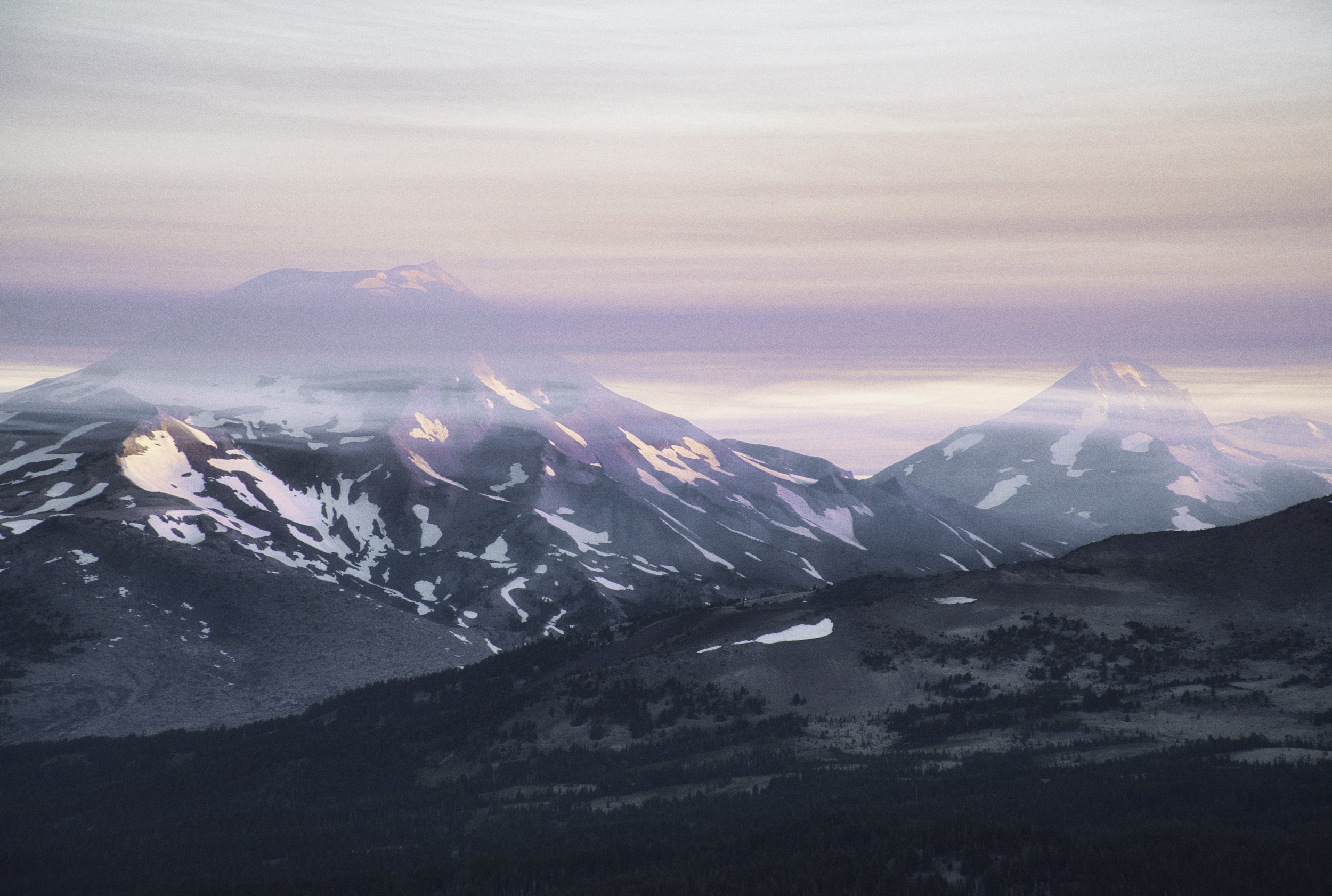 Bend South Sister Mountain at sunrise
