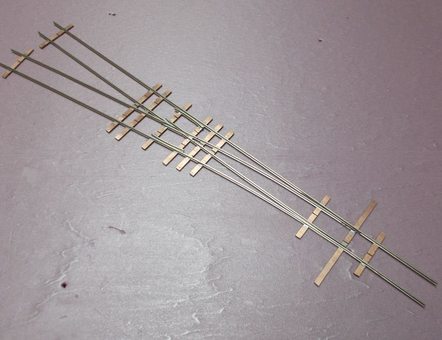 On30 straight turnout (skeleton)