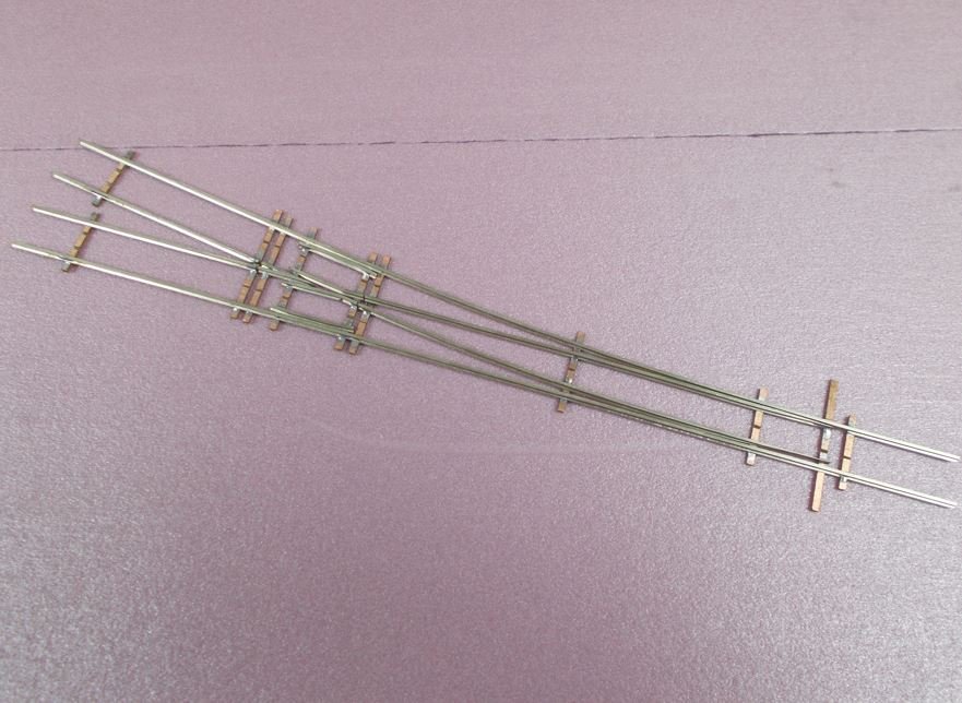 Code-55 straight turnout (skeleton)