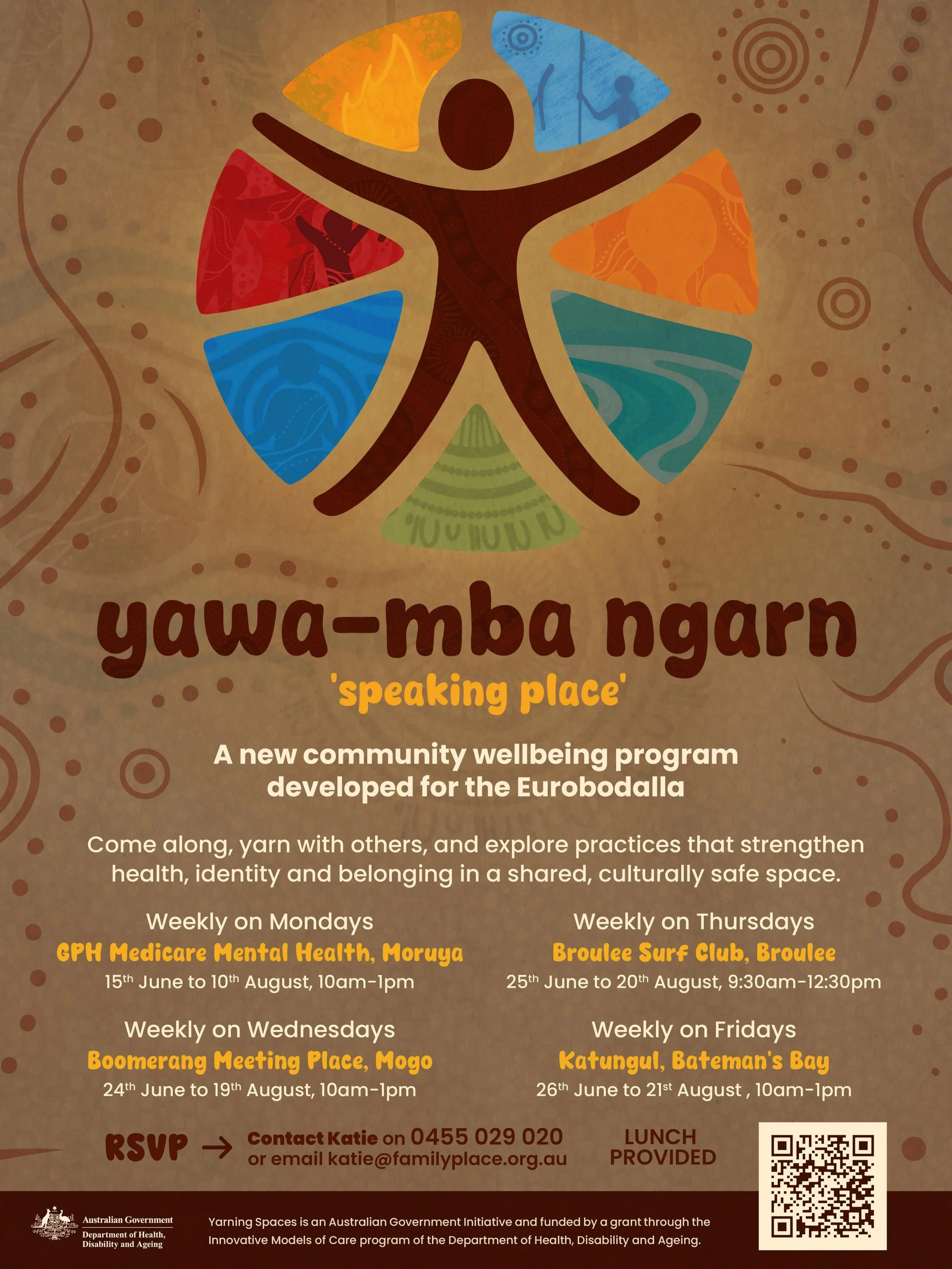 yawa-mba ngarn (speaking place) is a new and unique community wellbeing program developed for the people of the Eurobodalla and we are so proud to have been involved in co-designing it with @familyplaceeurobodalla, getting it off the ground and event