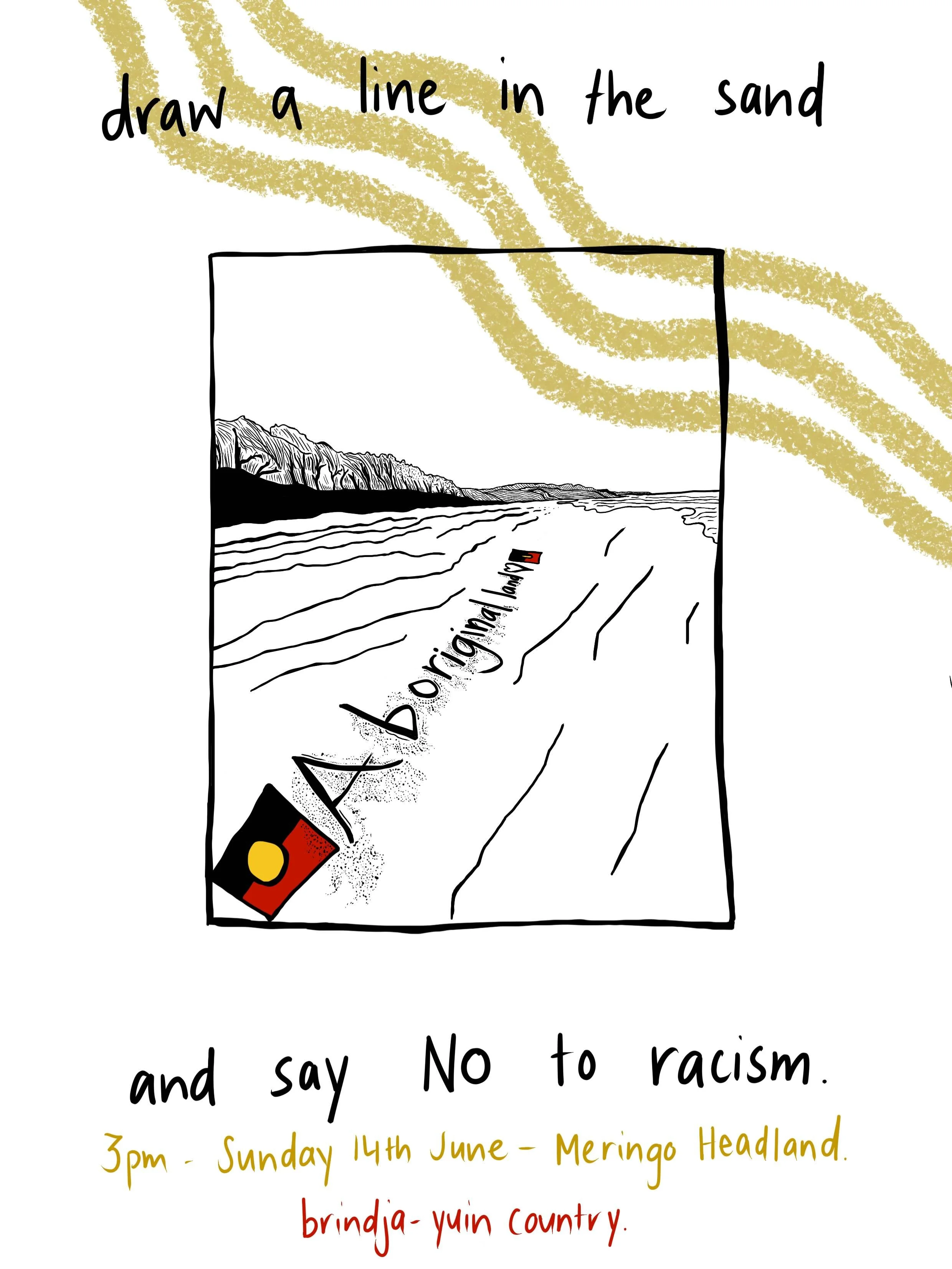 After coming across some disgusting racist slurs and symbols etched into the sand on one of our local beaches over the long weekend, we&rsquo;ve decided to counteract it and respond with love, truth and community with our faithful friends at @connect
