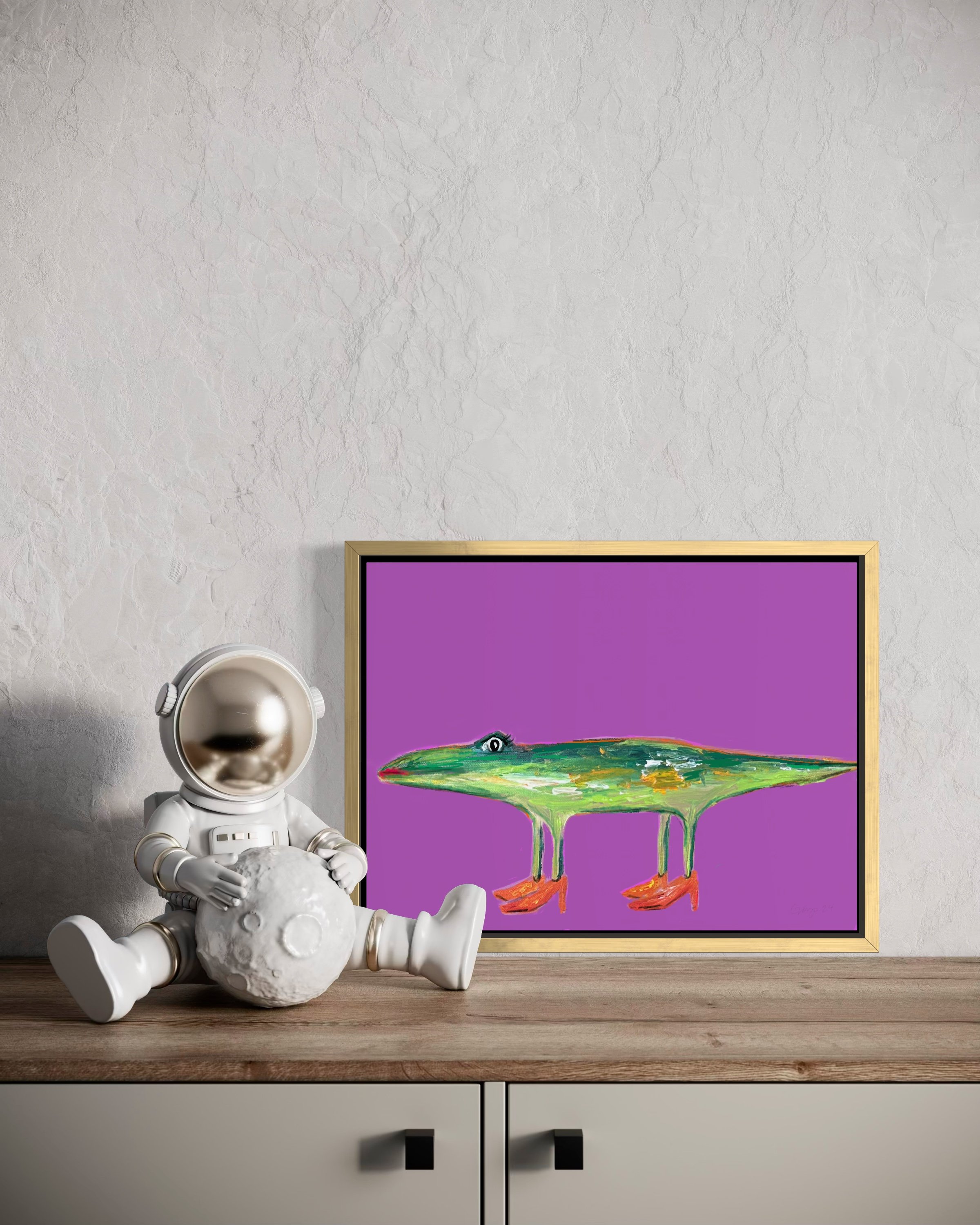 Anni the Crocodile_framed-2.JPG