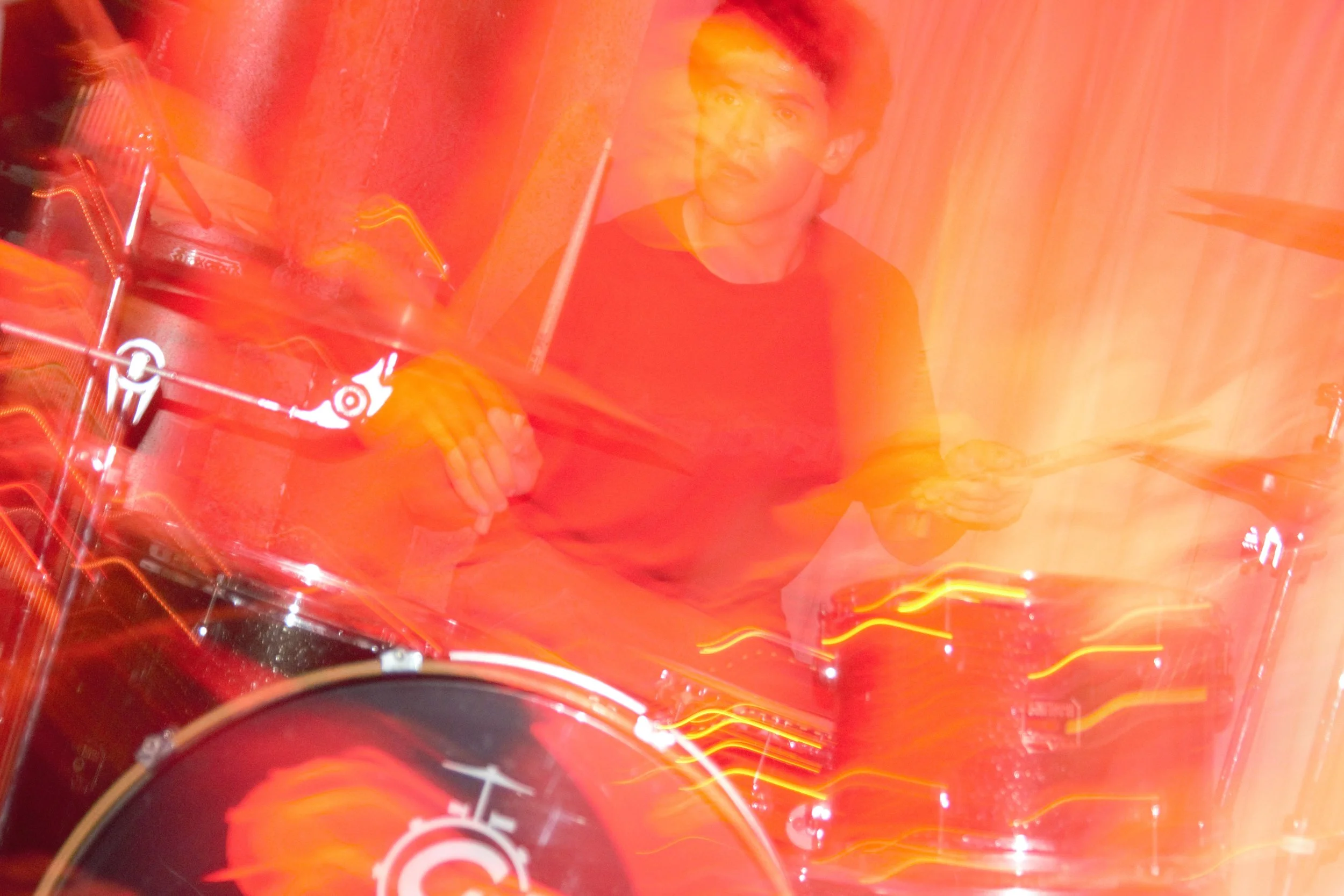 Daniel engulfed in flames.