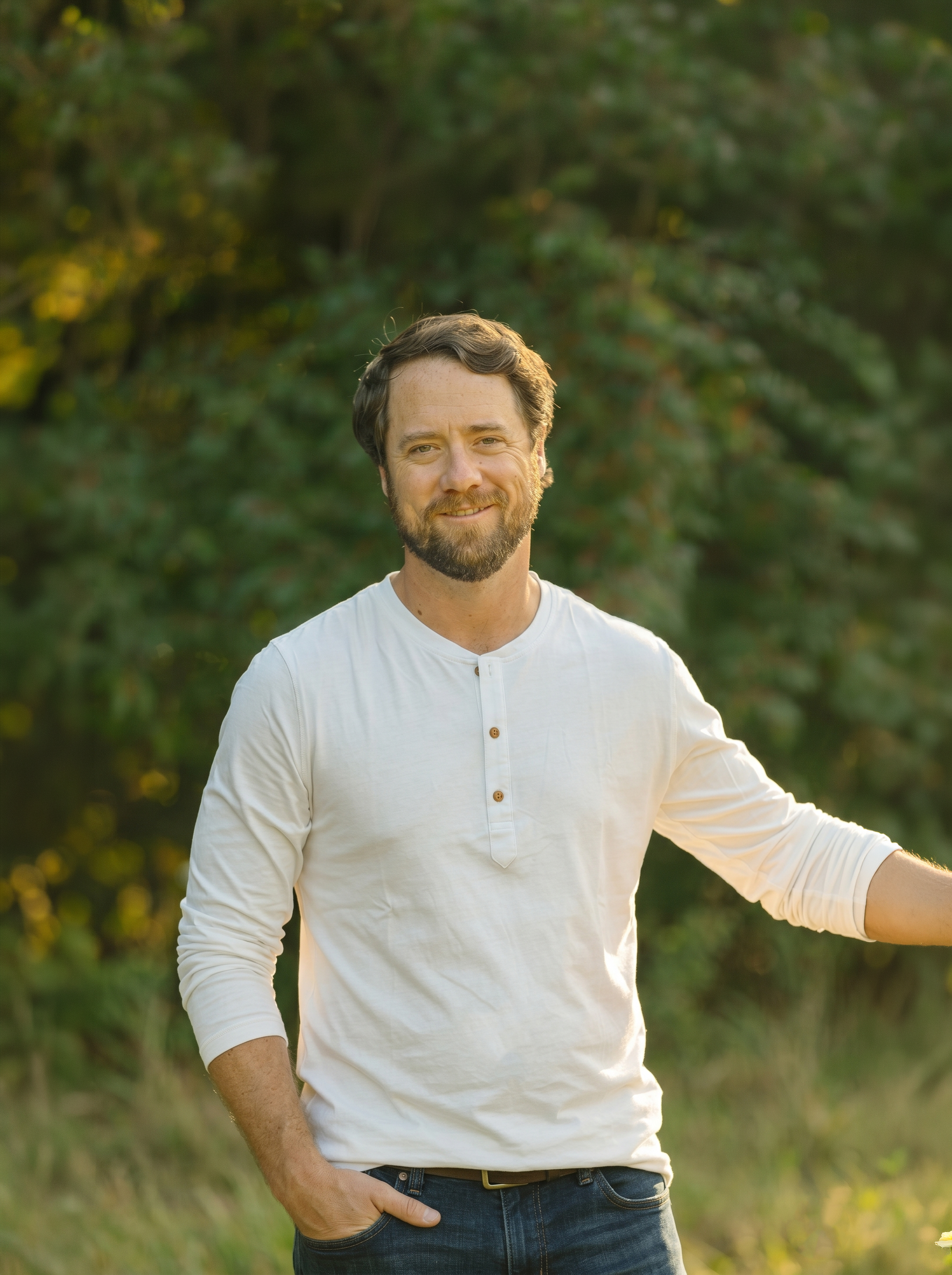 Mike smiling outdoors