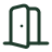 Outline of an open book with a curved edge on top.