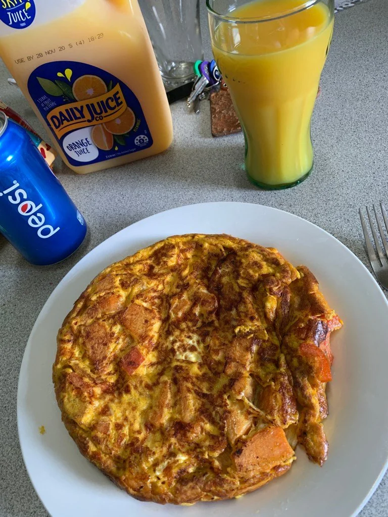 Virginia hat mir beigebracht eine andere Art von Omelette zu kochen