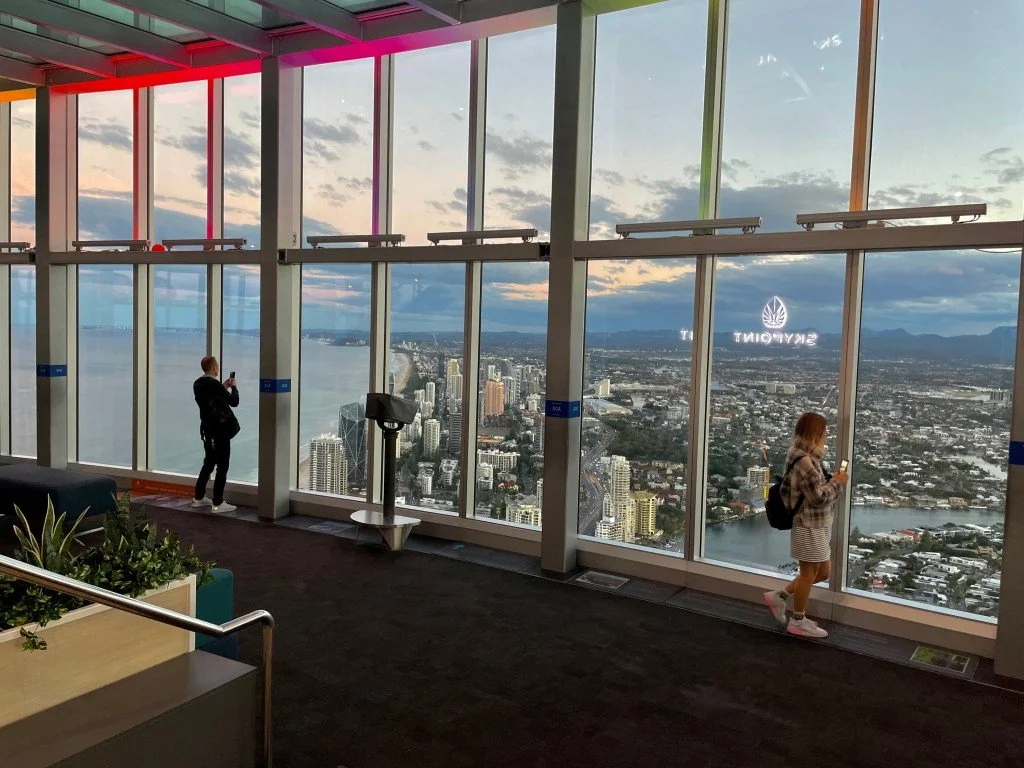 Die Aussicht vom Q1 Skypoint Observation Deck in Surfers Paradise