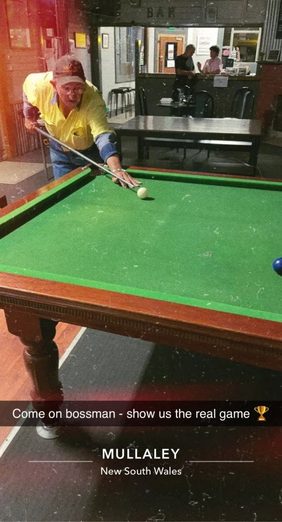 Endlich wieder eine Runde Billiard mit Greg