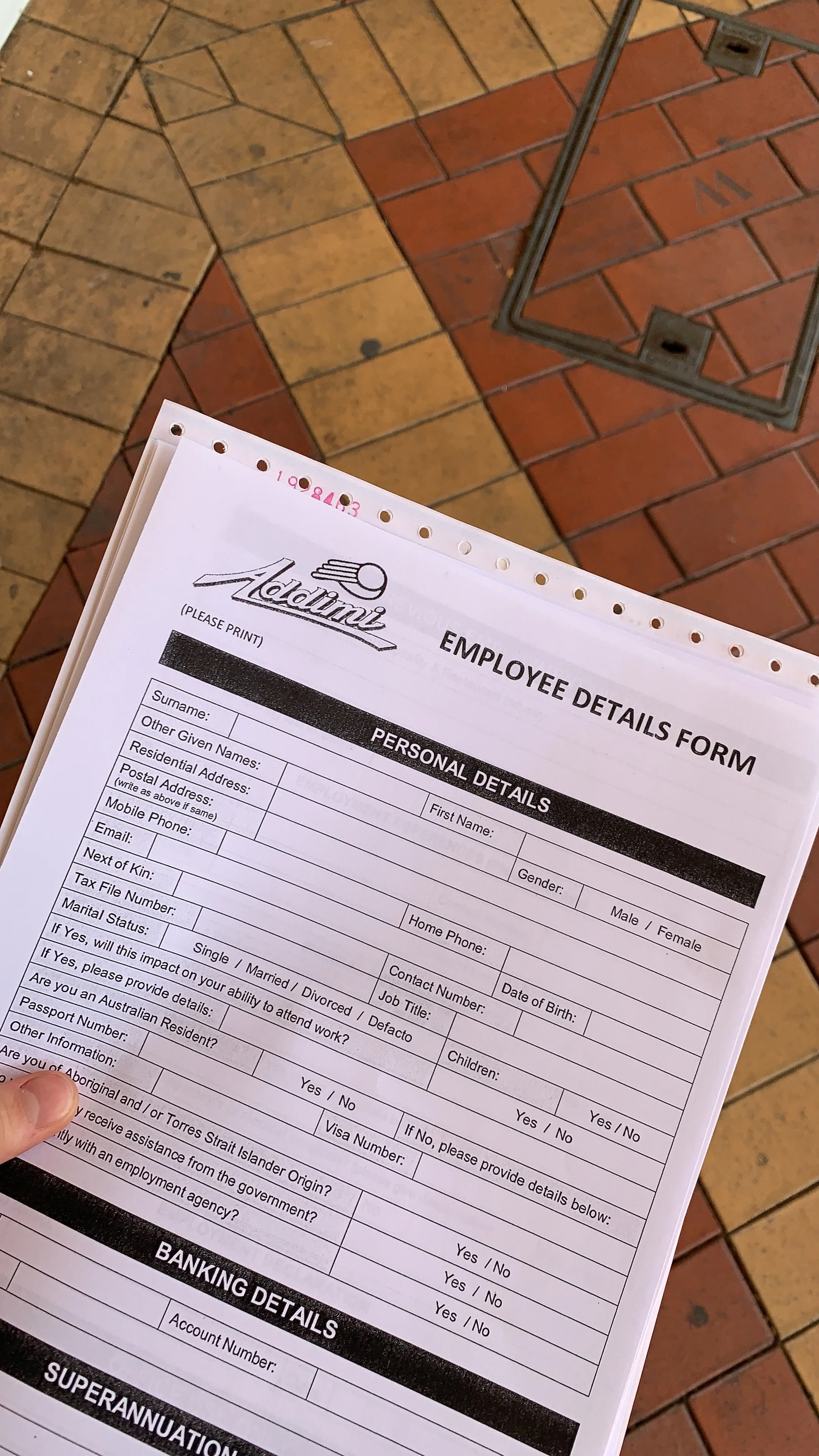 Erster richtiger Arbeitsvertrag Down Under