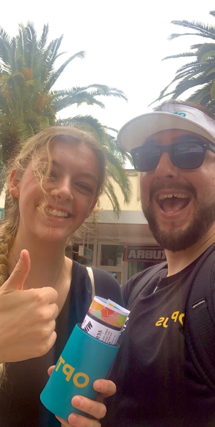Selfie mit Ethan von Optus für das Gewinnspiel