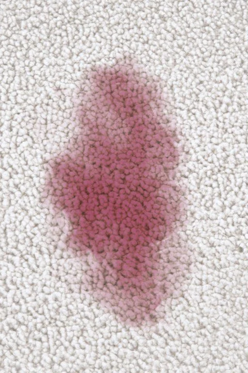 Red stain removal
