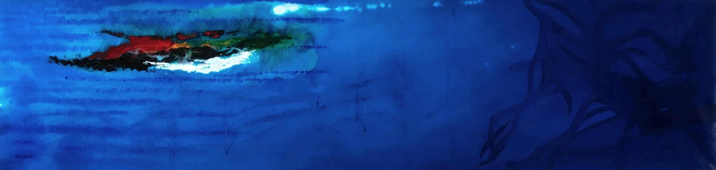 "thalassic drift"  
 24" X 96"                     $2700
acrylic on canvas