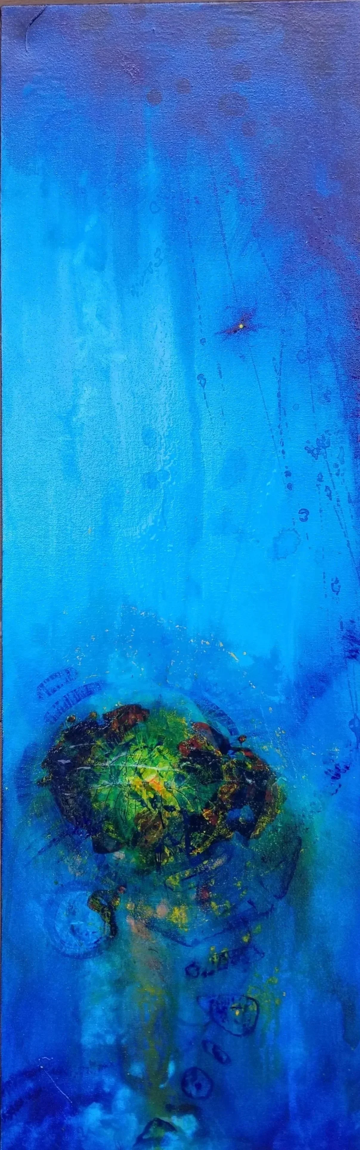 "quantum spring #4"
38" X 12"                                                             $700
acrylic on canvas 