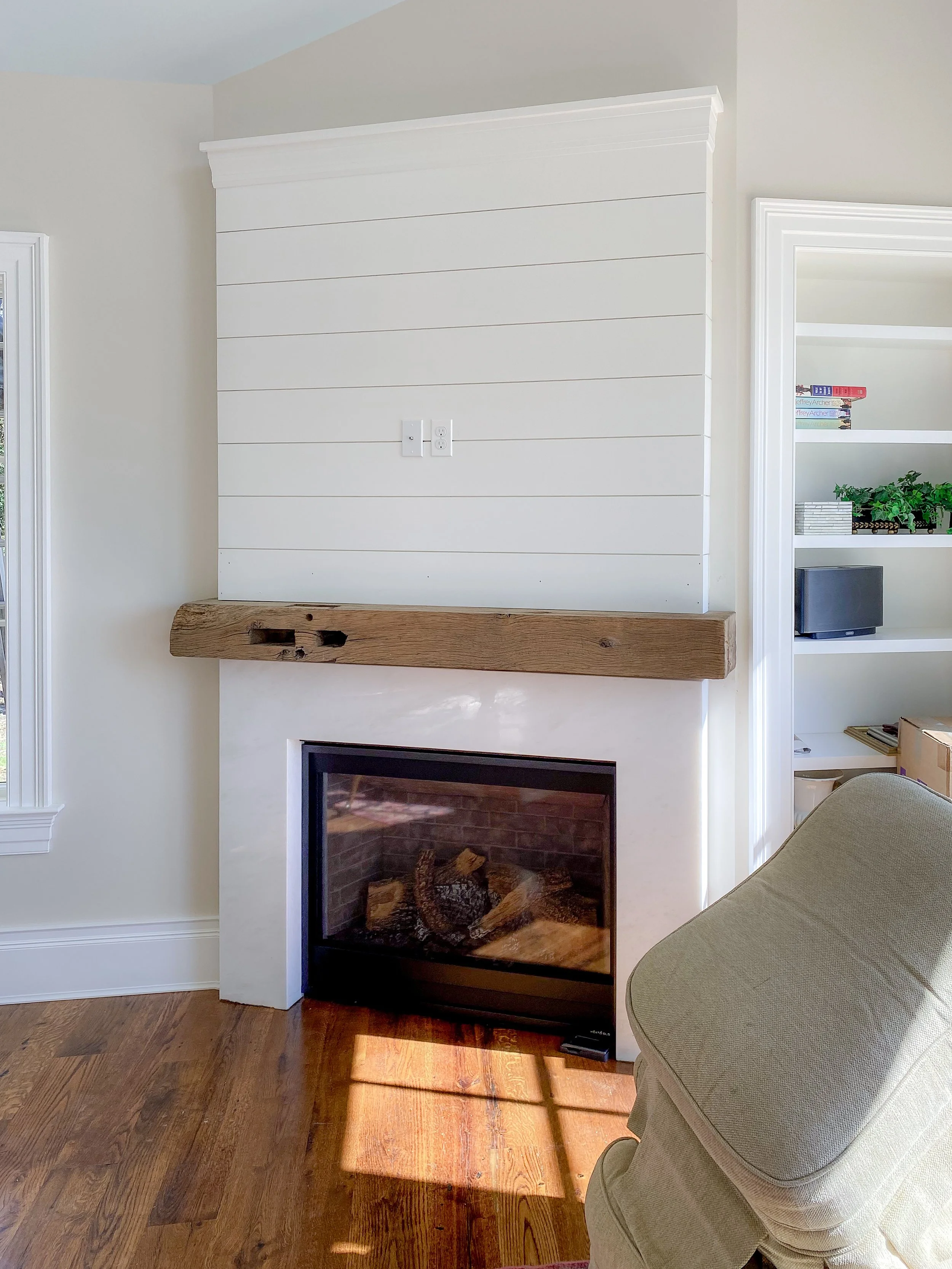 Shiplap & Mantel Installation