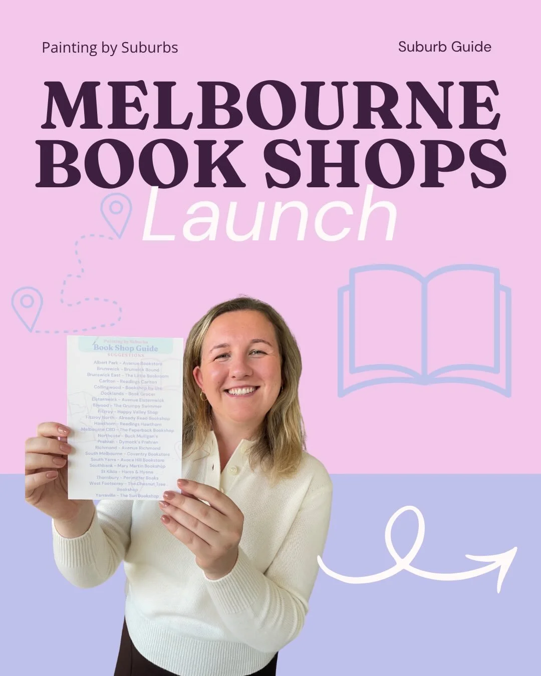 Melbourne has some of the best independent bookshops in the world &mdash; and most people have only been to the one near them.

The Bookshop Guide is here. One curated pick per suburb, paired with the map so you can tick them off as you go.

Use code