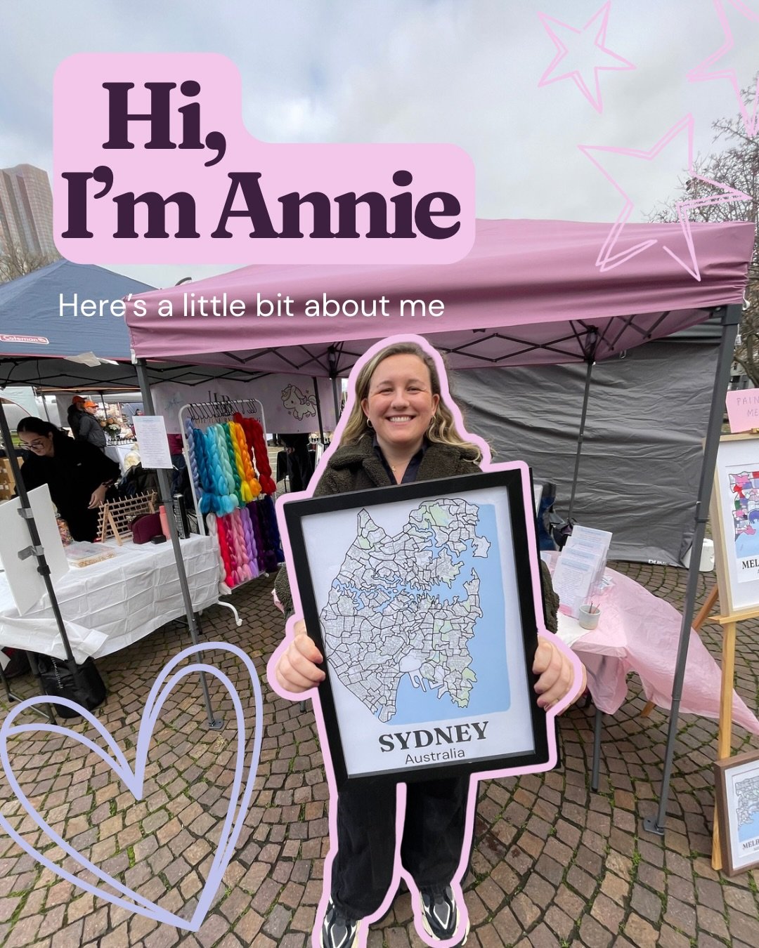 Hi I&rsquo;m Annie, the founder of Painting by Suburbs. Here&rsquo;s a little bit more about me

I moved to Melbourne telling everyone the plan was to stay for &ldquo;18 months&rdquo;. Here we are over three years later and I can&rsquo;t imagine not 