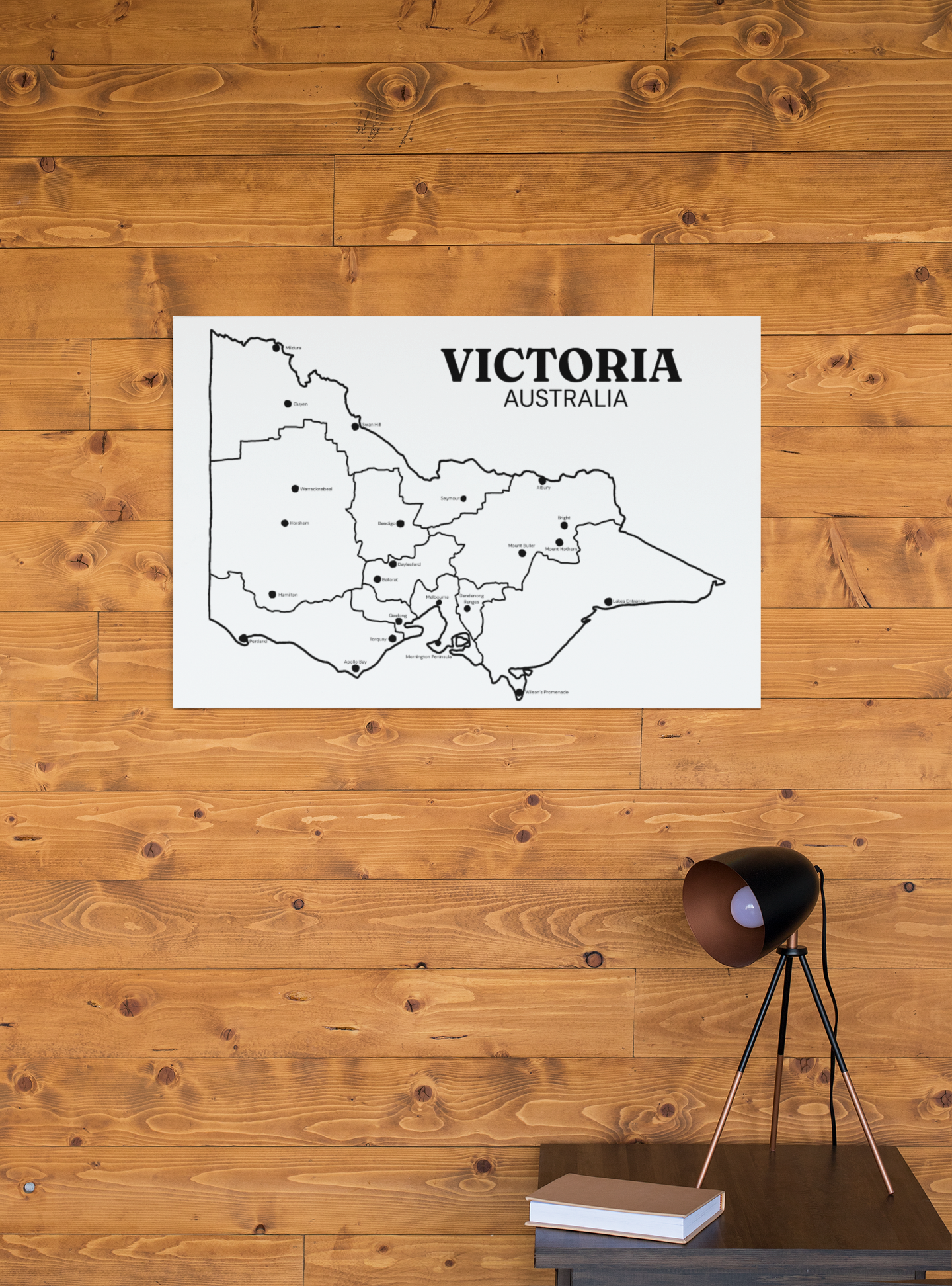 Unframed Victoria Map Poster