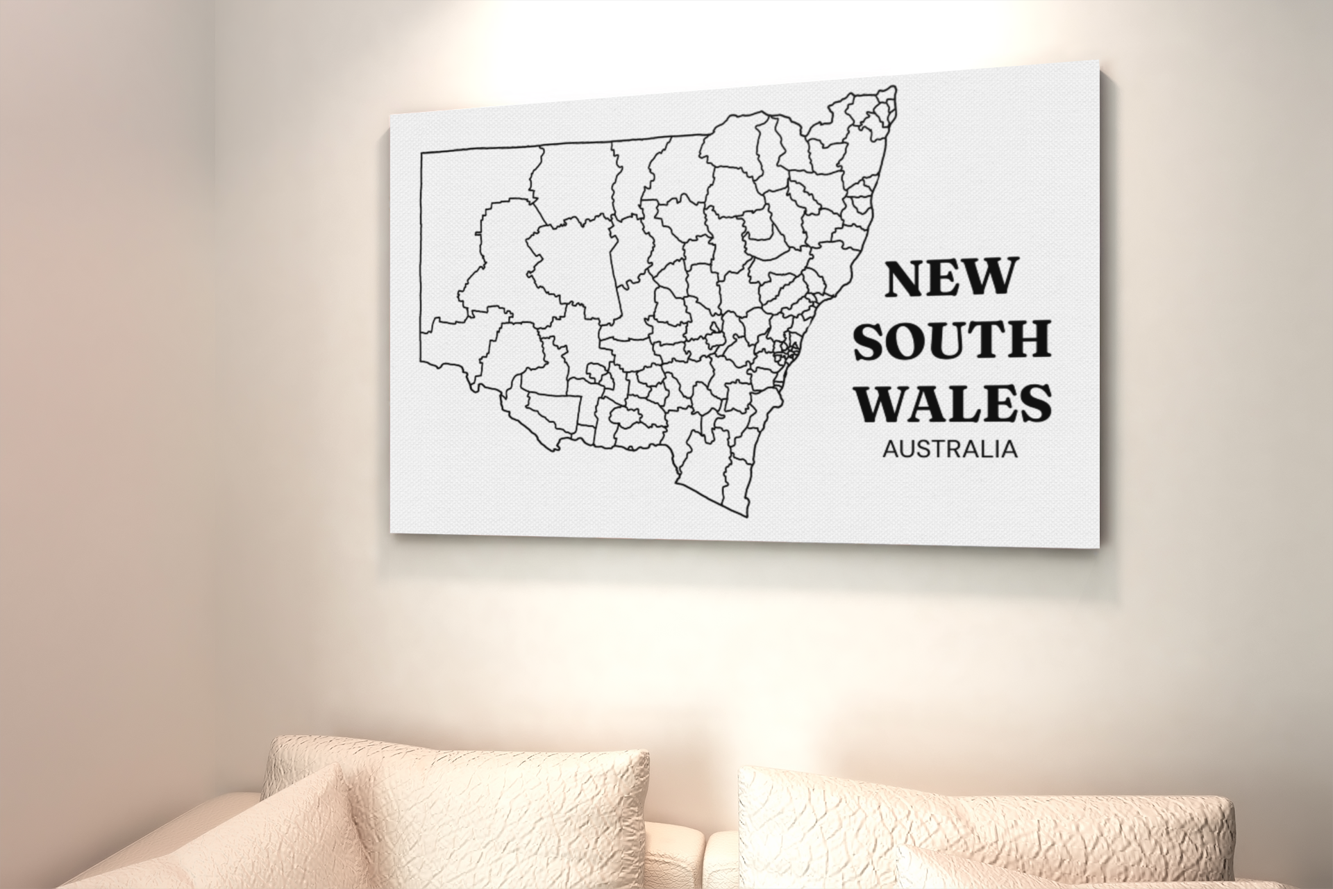 New South Wales Canvas - Smaller Regions