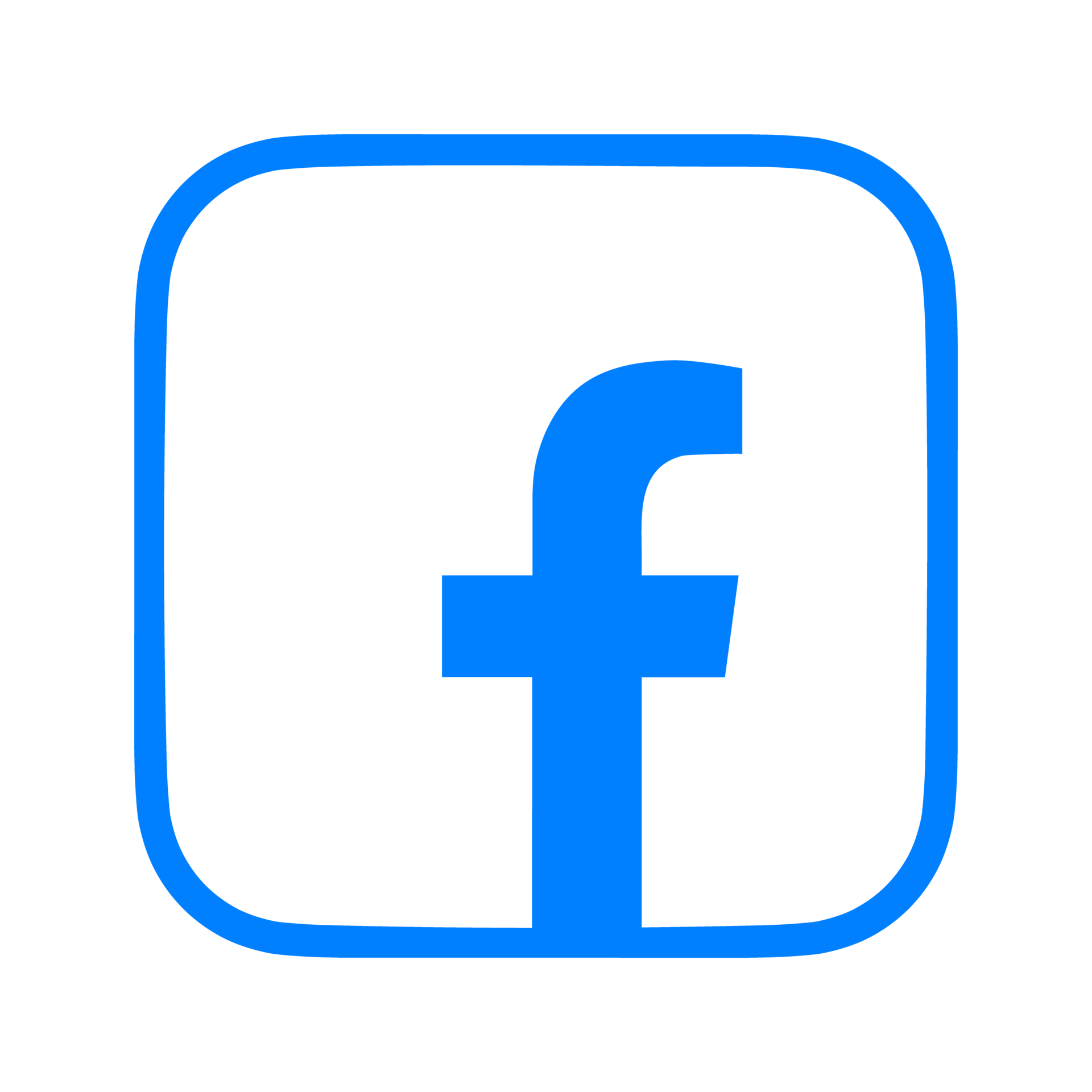 Facebook logo in blue and black