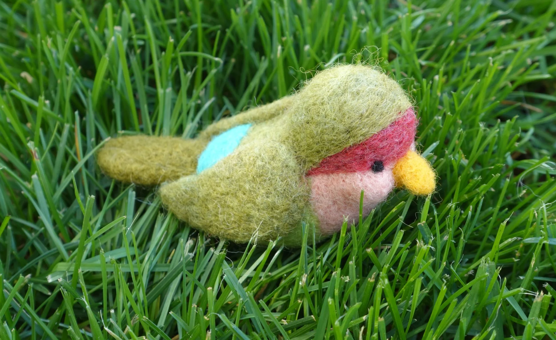 Needle felt love parrot