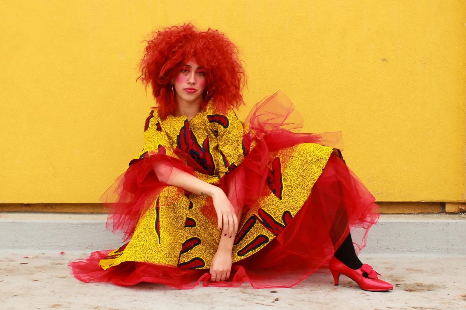 In addition to the photography, I also made the dress and styled the wig.