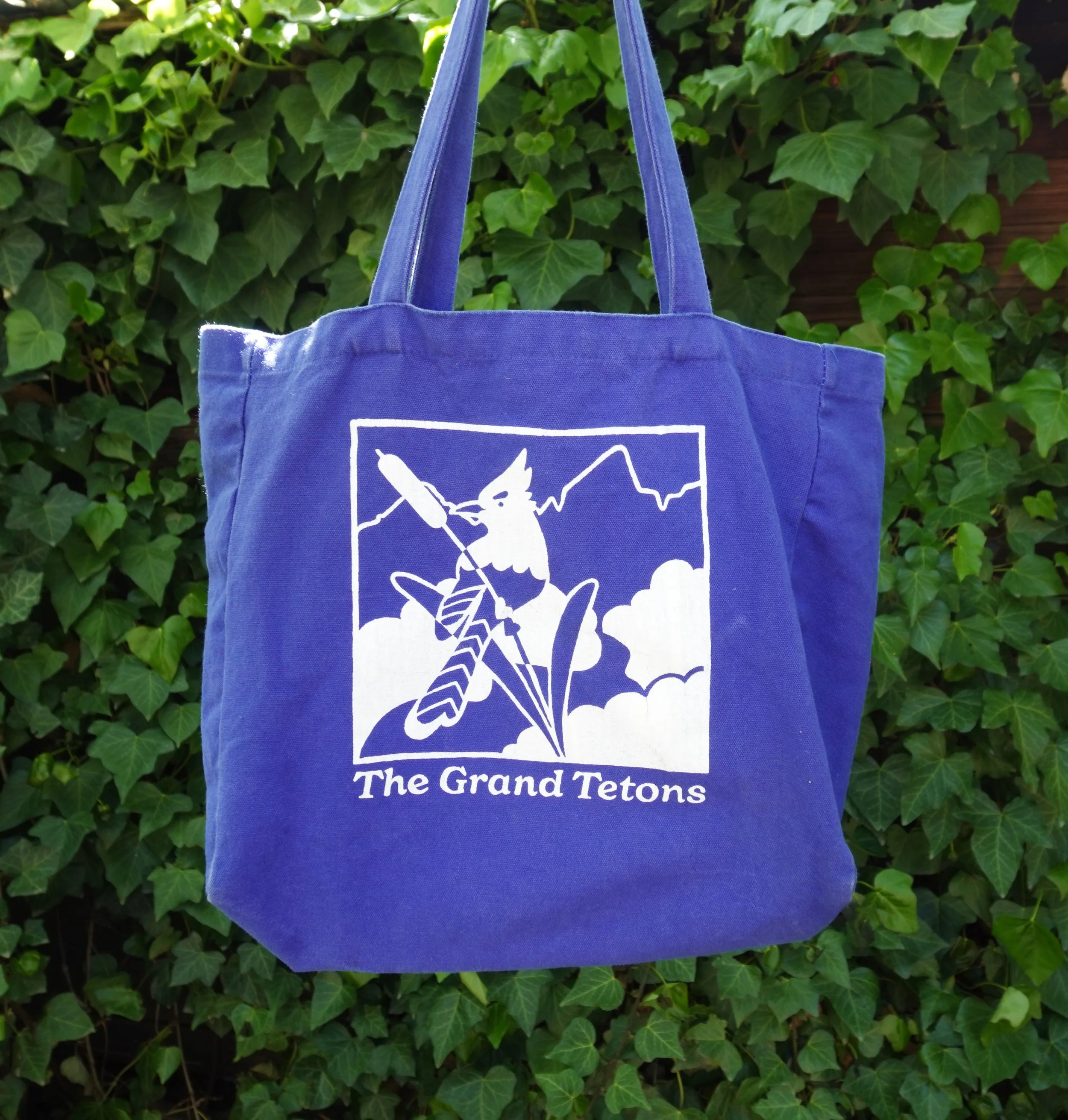 Hand-painted screen printed tote