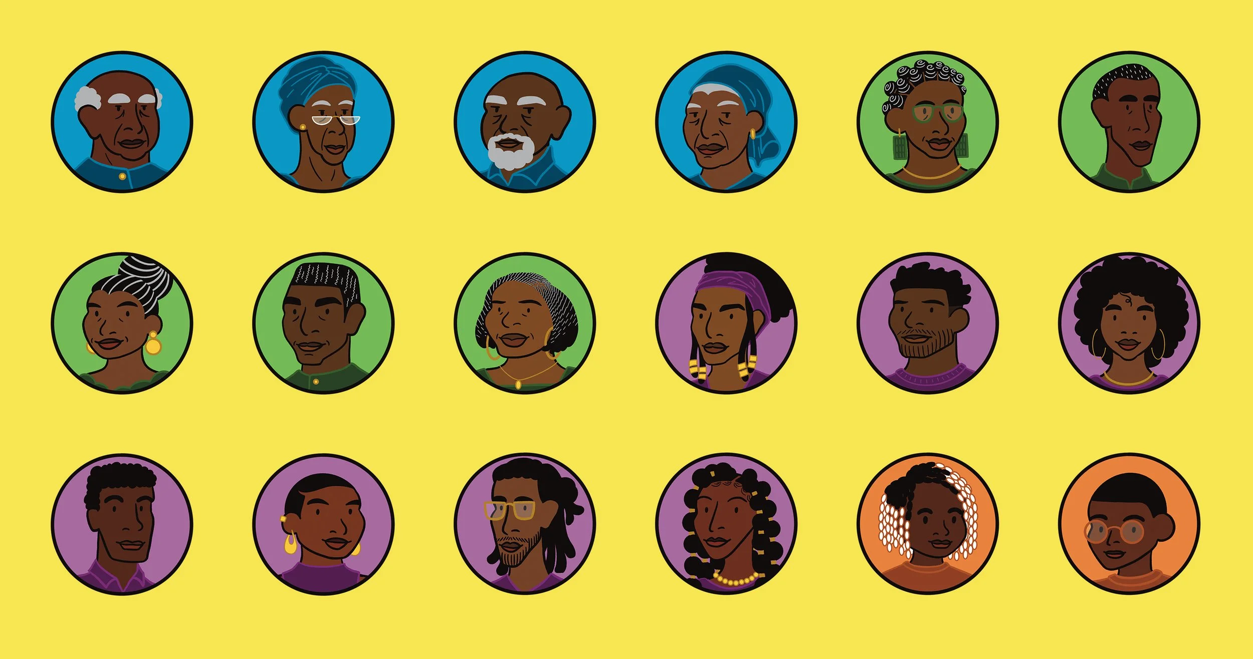 A family of characters I developed for an English language curriculum. 